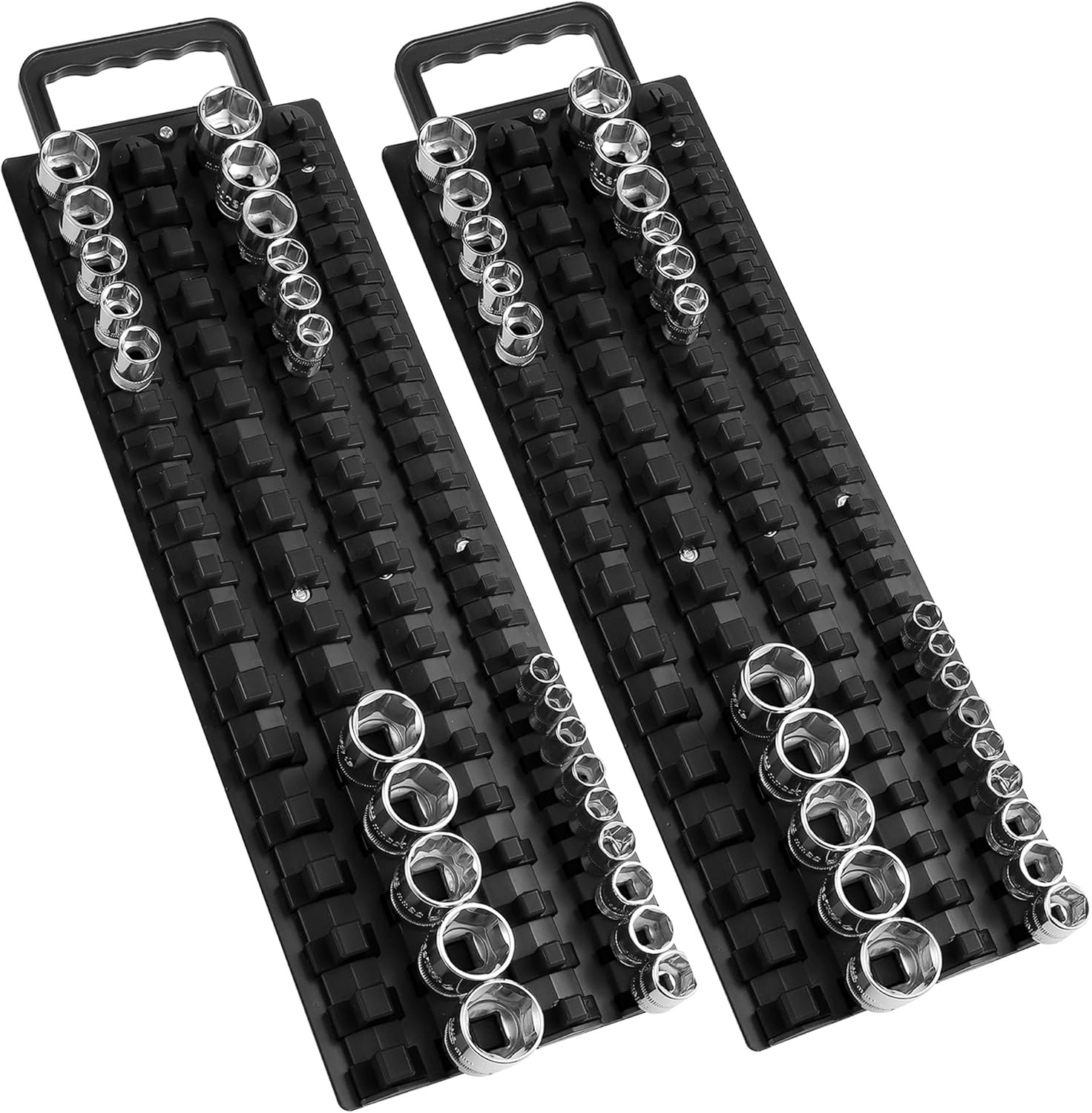 ALOANES 160Piece Portable Socket Organizer Steel Tray