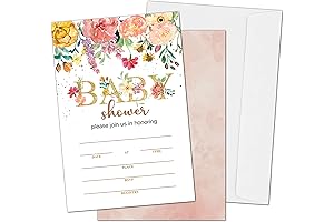 Pink Floral Boho Bay Shower Invitations to Gorge Your Eye