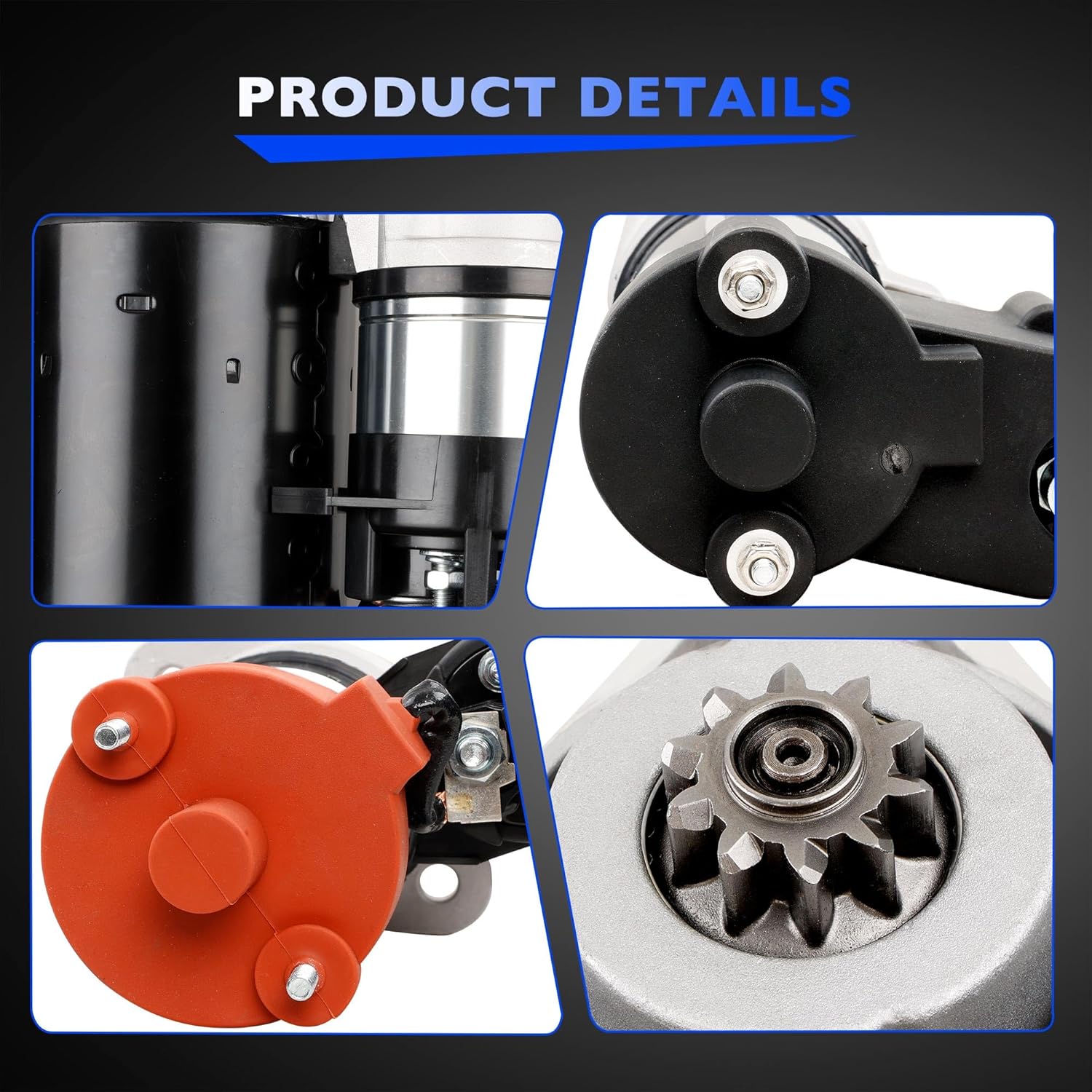 12V Starter Compatible with John Deere 5045D 5055E 5065E 5075E Tractors 2008-2014, 2.9L CW 10 Teeth, Replacement for RE533976, F-002-G20-658, 19331, BF002G20658