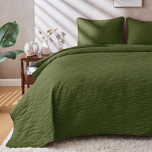 Miniatura 29 de JYHOPE Juego de edredón naranja tamaño Queen/Full, juego de edredón ligero de verano, colcha suave y transpirable para todas las estaciones, Patrón