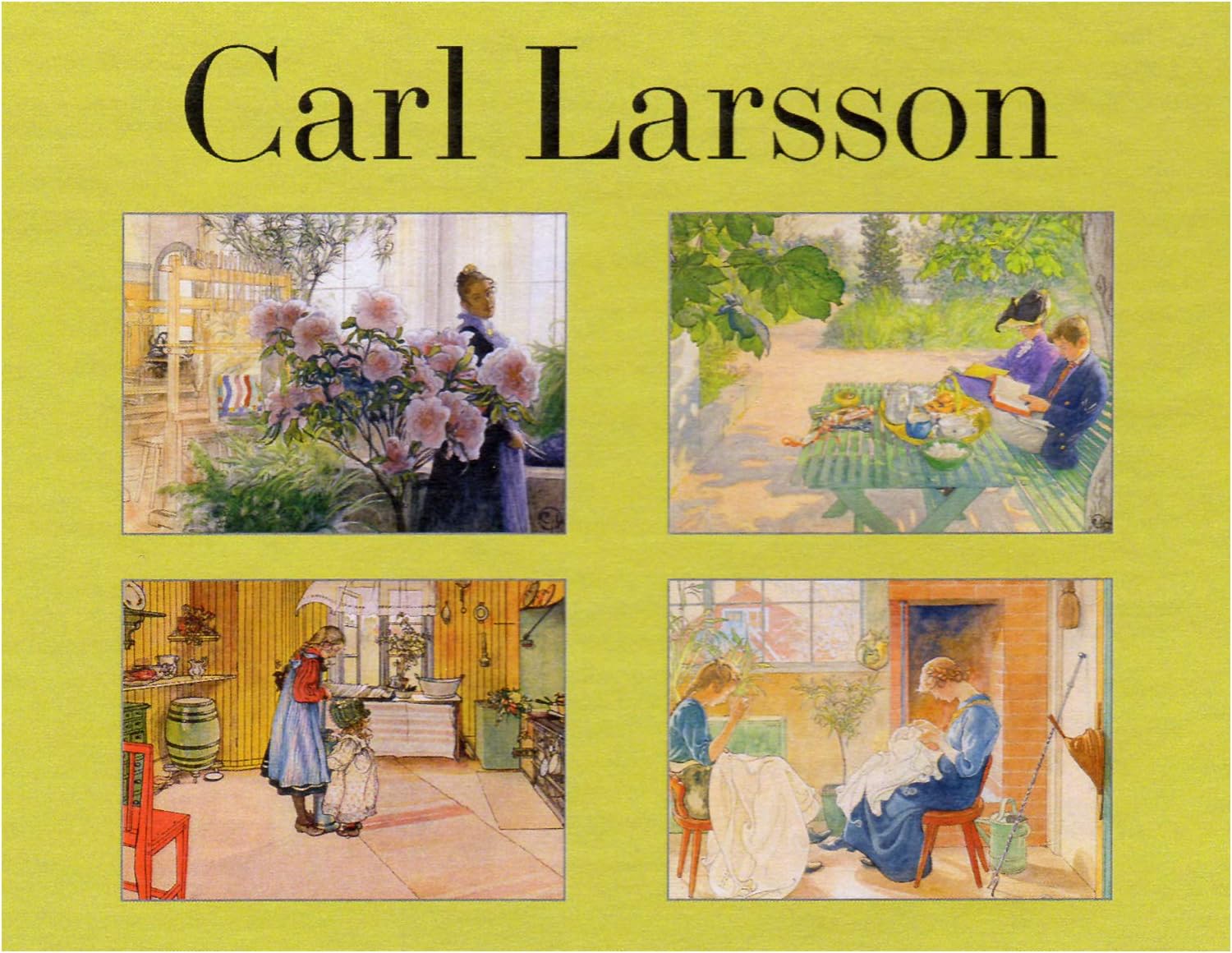 Greeted Card Collection Carl Larsson Artwork Note Cards - Boxed Set of 16 Cards with Envelopes