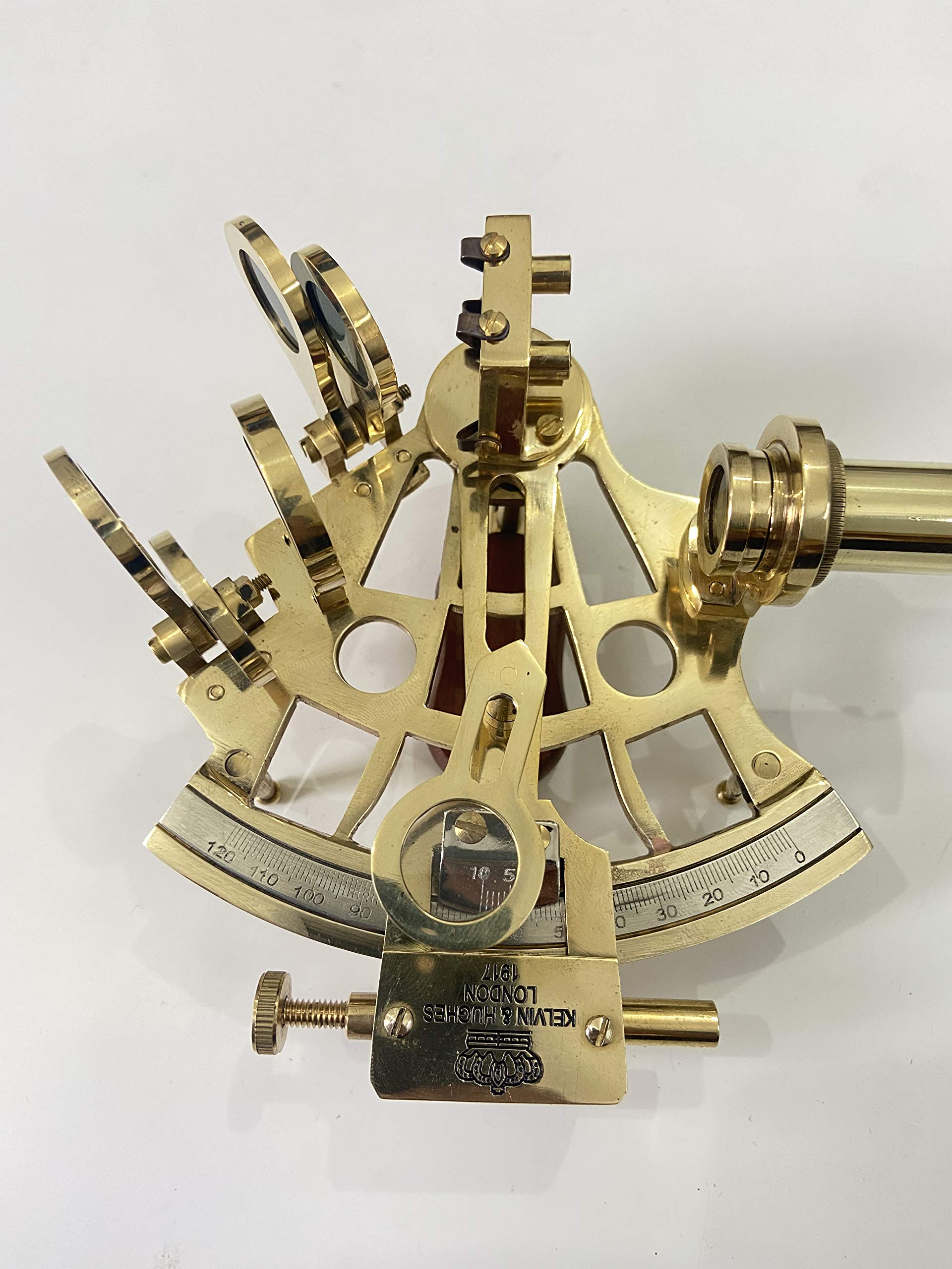 MALLA INCORPORATION ; A TRULY HANDCRAFTED FOR YOU Sextant de navigation nautique en laiton brillant avec finition polie