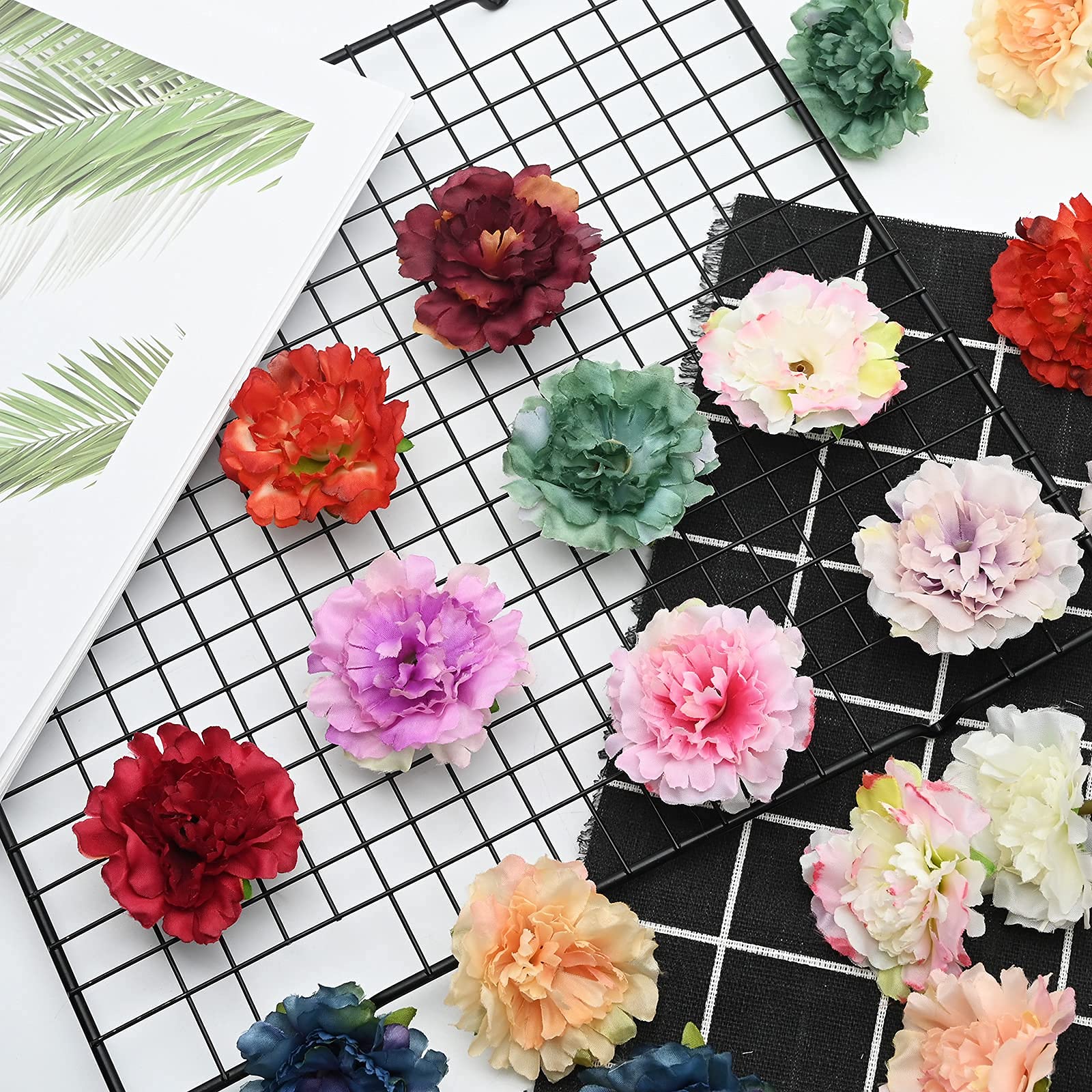 50 PCS PLASTICA Simulazione Melaleuca Teste Di Fiori Artificiali Da