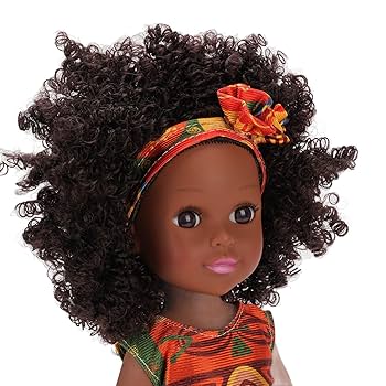 14 Inch Black Baby Doll With Afro Hair, Soft Vinyl Doll Toy For Kids Comes With Changeable Clothes And Pacifier 1 Year Old Toys Barby Toddler Doll P 34298826 Cat 7313