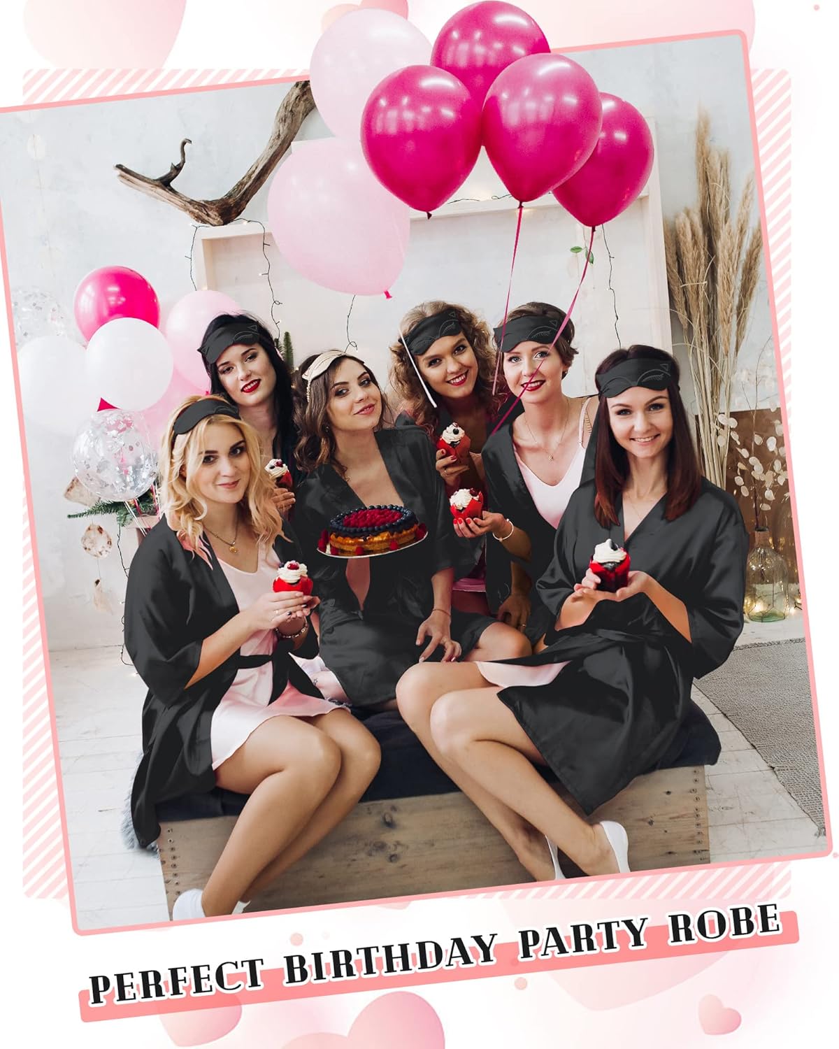 Patelai Bridesmaids Robes for Women Silk Satin Kimono Short Robe Bulk Bridal Party Getting Ready Outfits Wedding Sleepwear