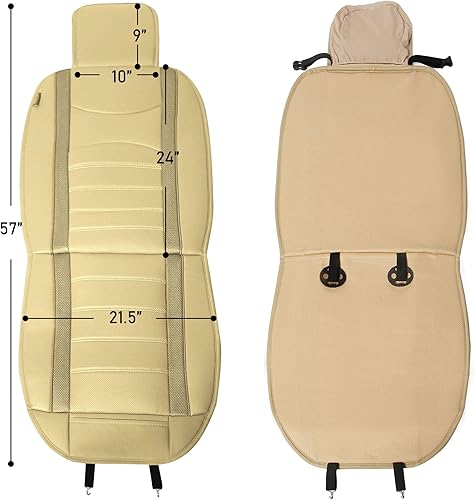 Miniatura 3 de Asientos de automóvil FH Group PU207 gris negro 102 piel sintética compatible con bolsas de aire