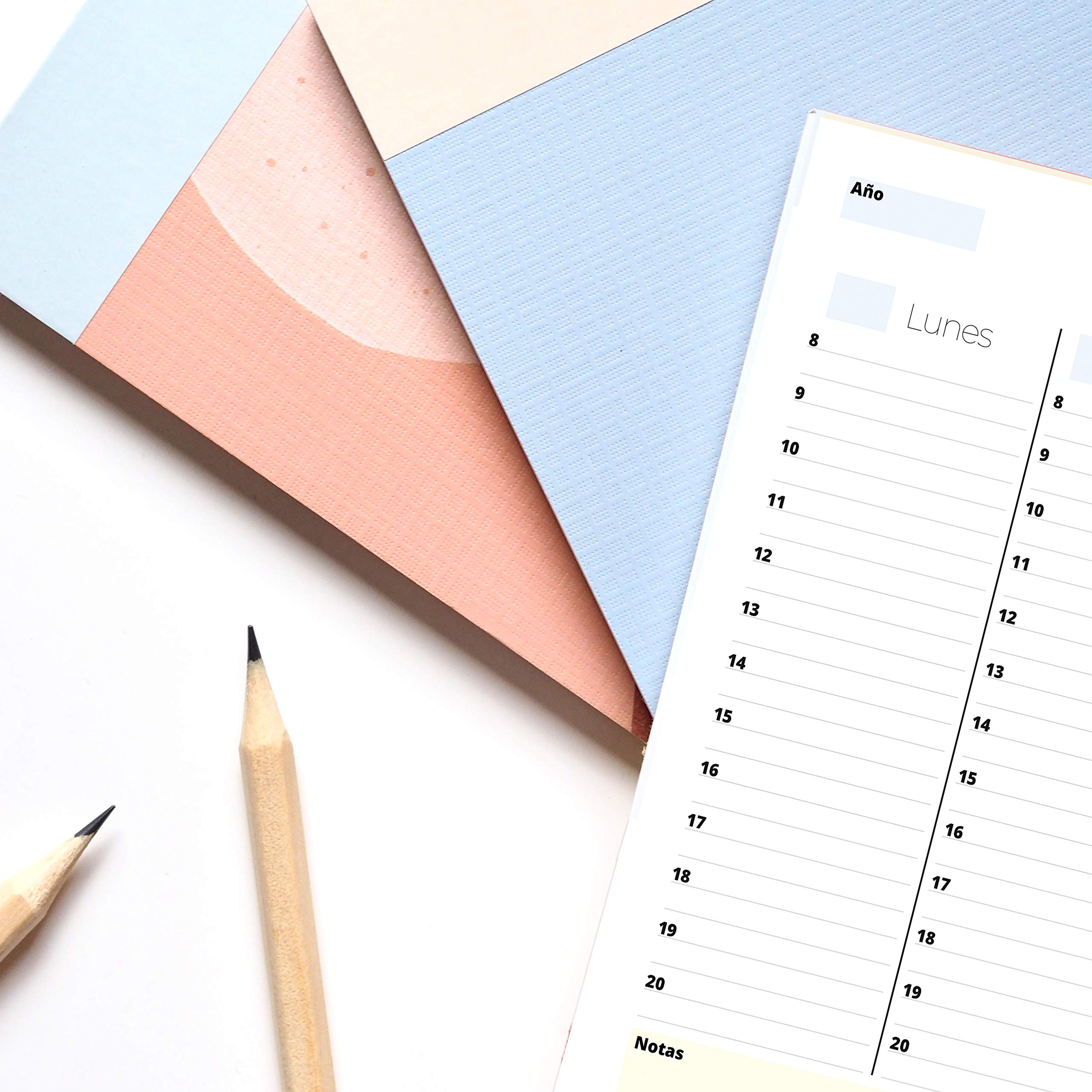 Planificador Semanal sin Fecha. Organizador A4, Planning Escritorio - Regalo Original - Agendas y Calendarios de Diseño Exclusivo