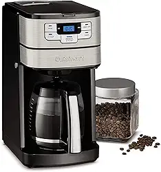 Cuisinart DGB-400 Máquina de café automática para moer e preparar 12 xícaras, preto/prata