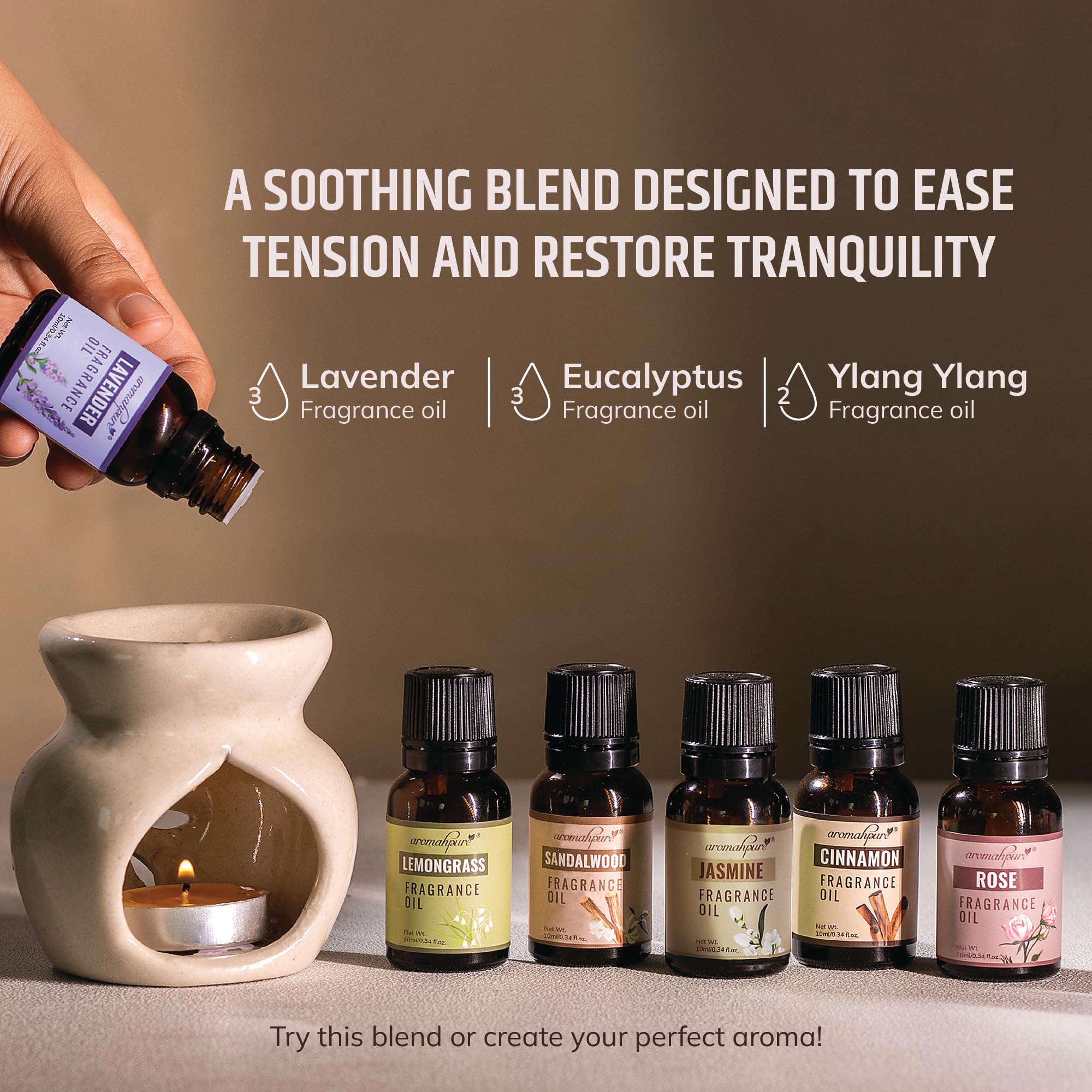 Aromahpure Fragrance Oil - Floral Series | 60 ml | Set of 6| Aroma Oil for Home Fragrance | Best for Aromatherapy | Used in Diffusers, Candles, Air Fresheners, Soaps. 4