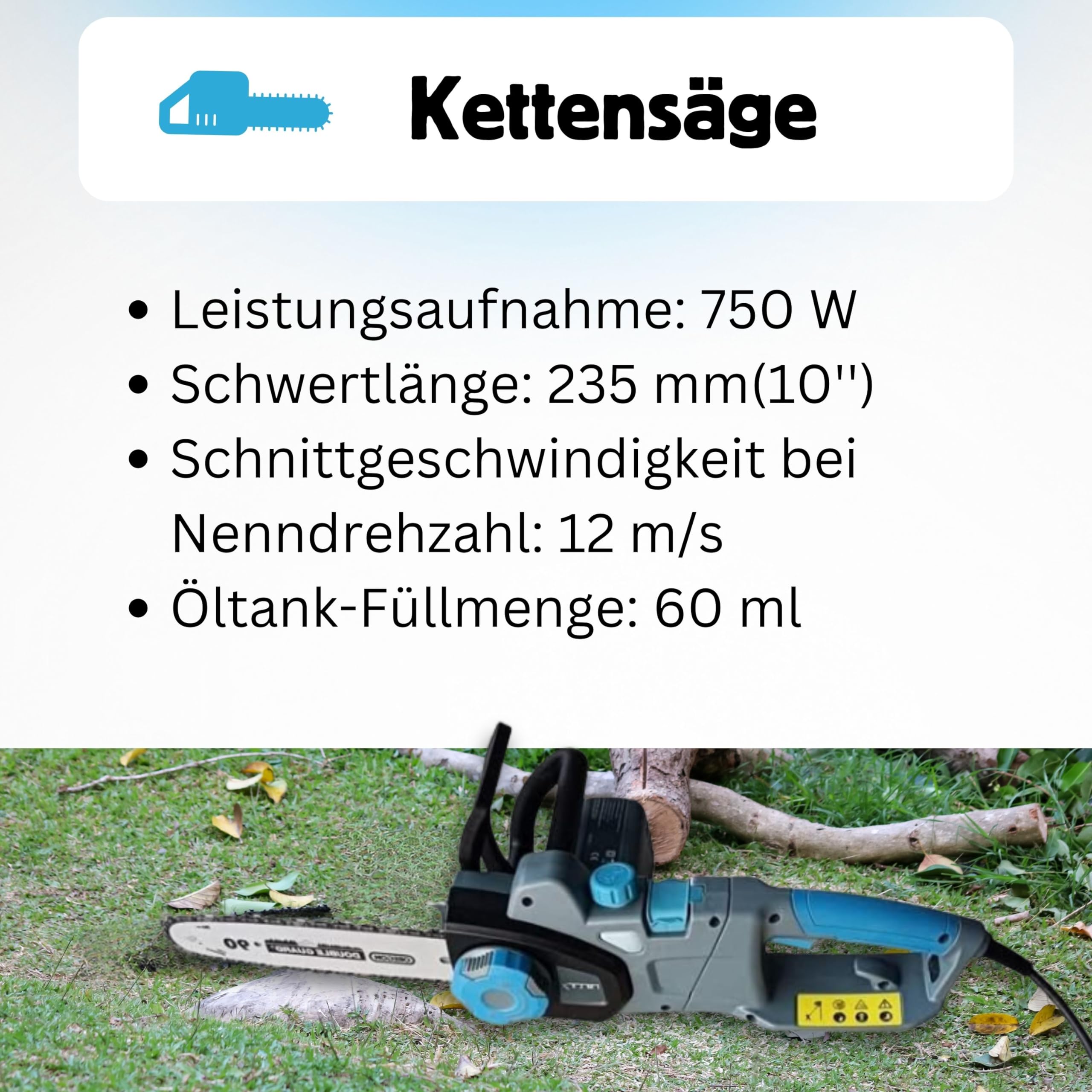 IMLEX Multi-Kombi-Garten-Set 5in1 Heckenschere Rasentrimmer Kettensäge mit Teleskopstab und Verstellbarer Schnittwinkel