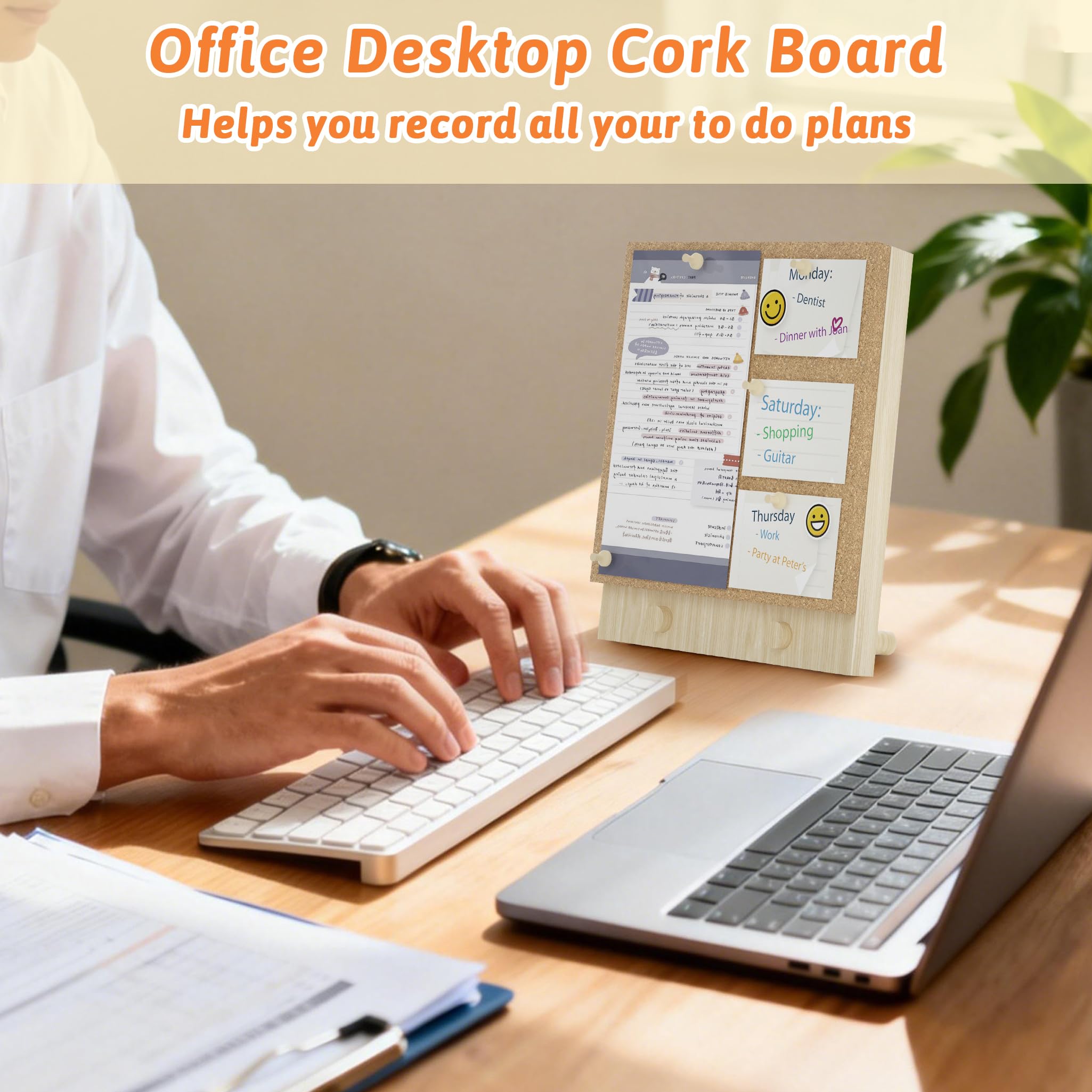 Trycooling Pinnwand/Korktafel auf dem Schreibtisch, klein, zum Aufhängen, für Nachrichten, für Zuhause, Büro, Schule