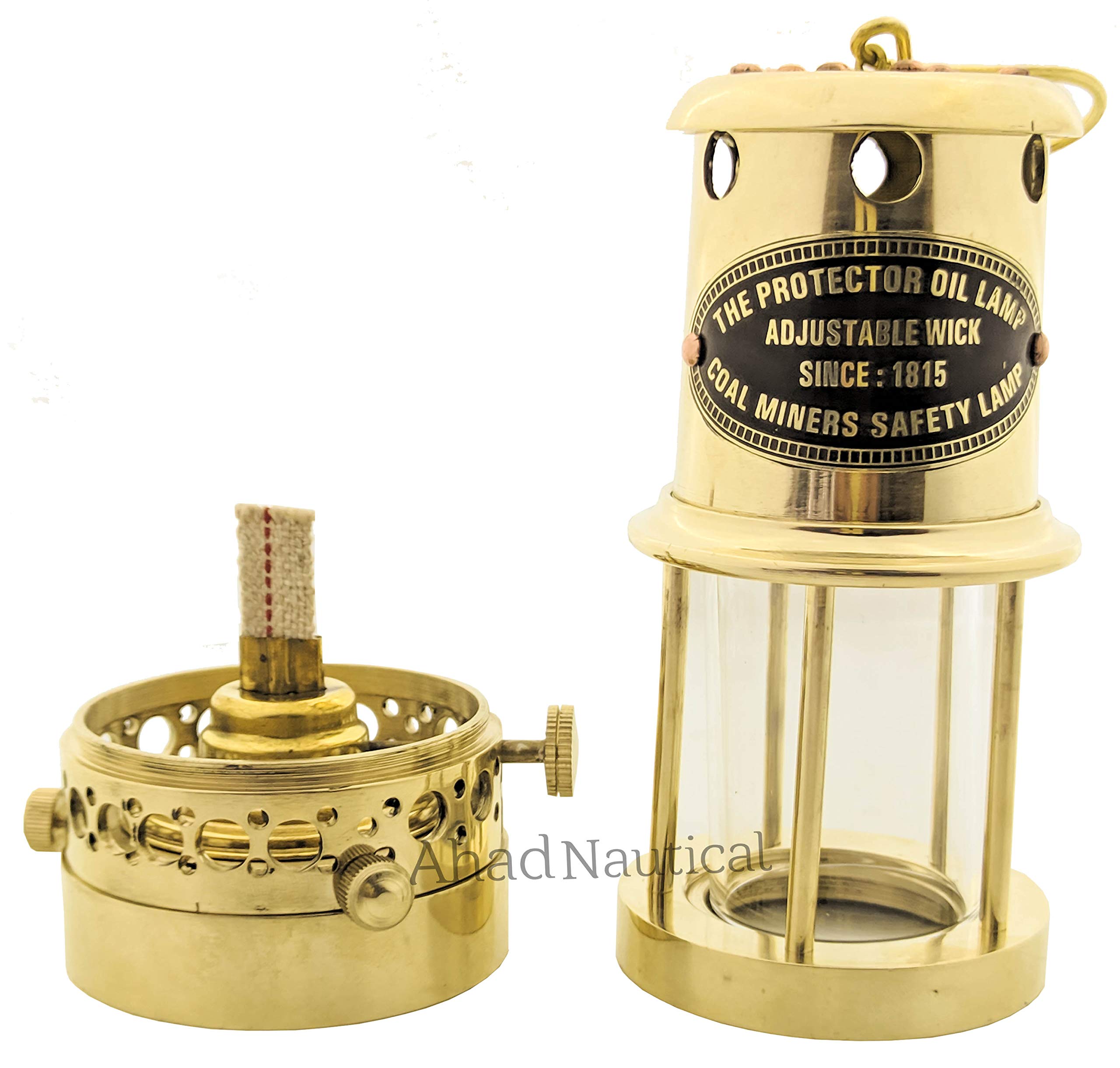 Amazon.com: Brass Miner Oil Lamp Vintage Style Lantern Adjustable