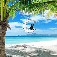 Vista 6 de Colgante de vitral, atrapasoles para ventana, regalos para amantes de los gatos para mujeres, regalos conmemorativos por pérdida de gato, decoración