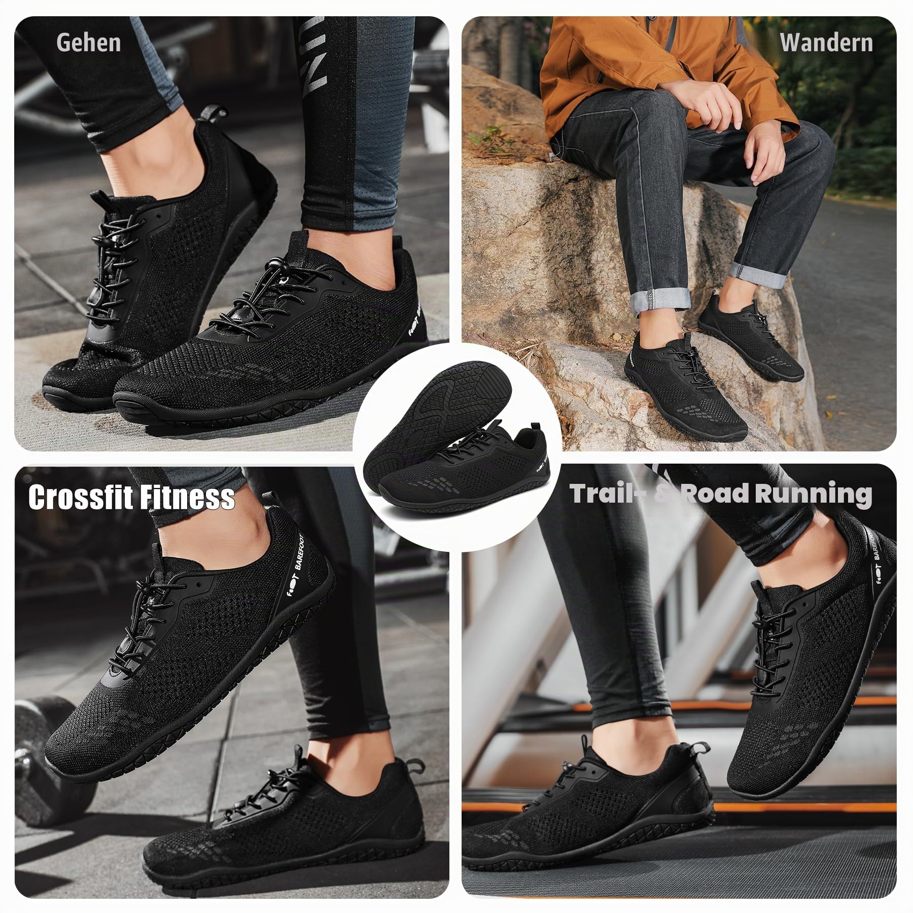 Geweo Barfußschuhe Damen Herren Minimalschuhe Barfuß Sneaker Unisex