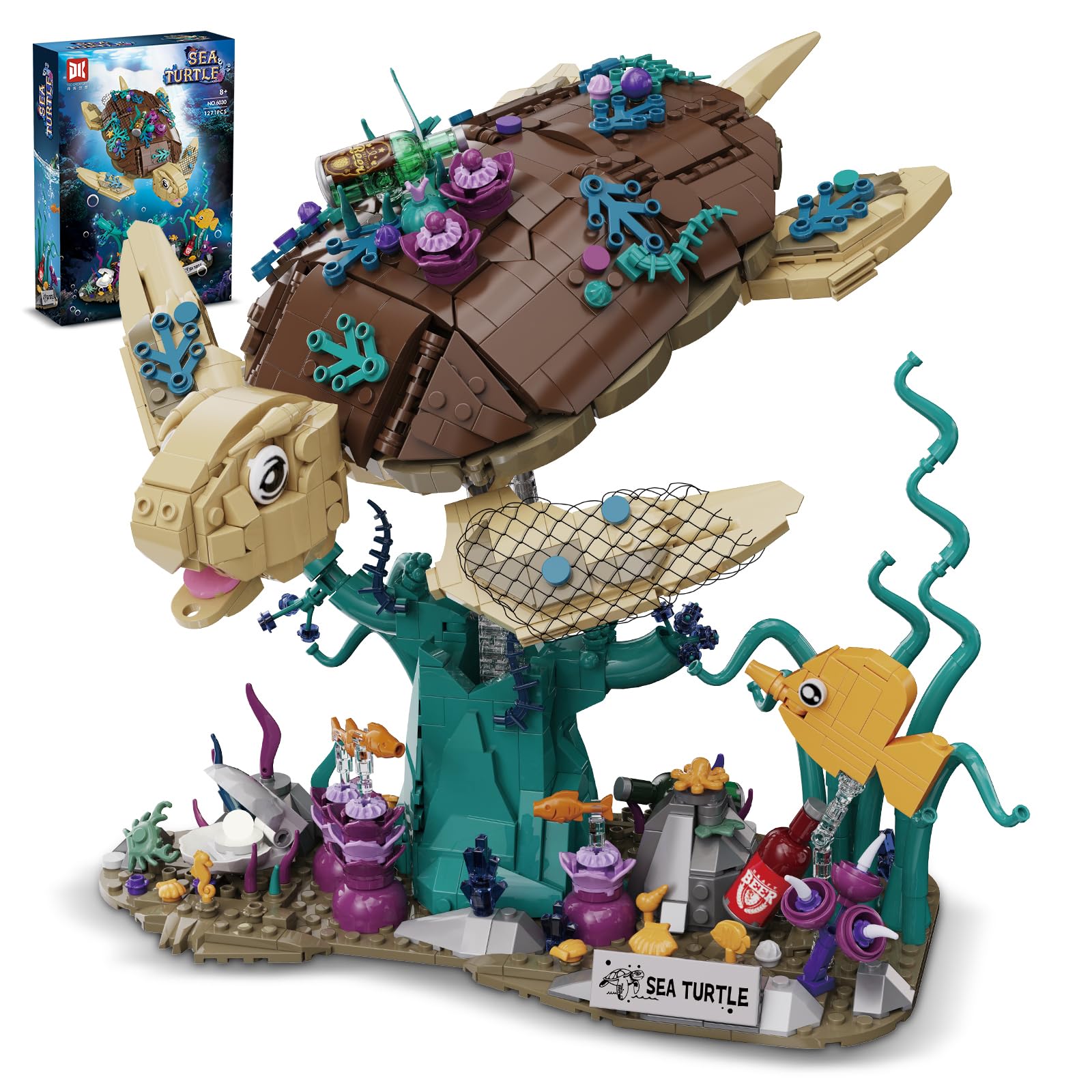 Sea Turtle Building Set, Ocean Dream Reef Collection, 1271PCS