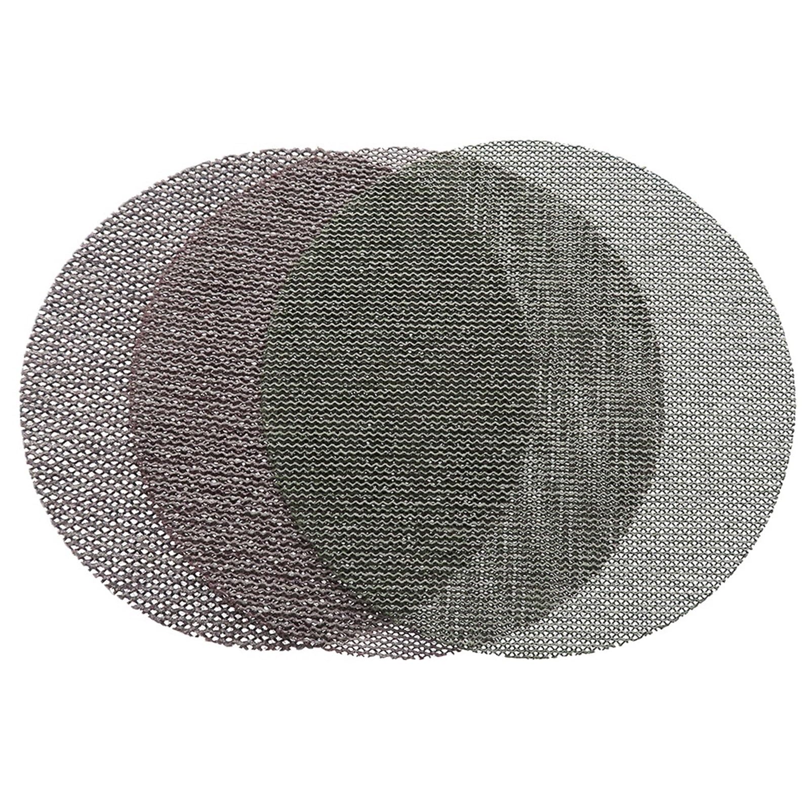 Banda Abrasiva Discos de lijado malla antipolvo 3'', 4'', 5'', 6'' y 9'' con gancho bucle antibloqueo, papel lija abrasivo for pulido en seco, grano 80 a 320(80,9 Inch 225mm)