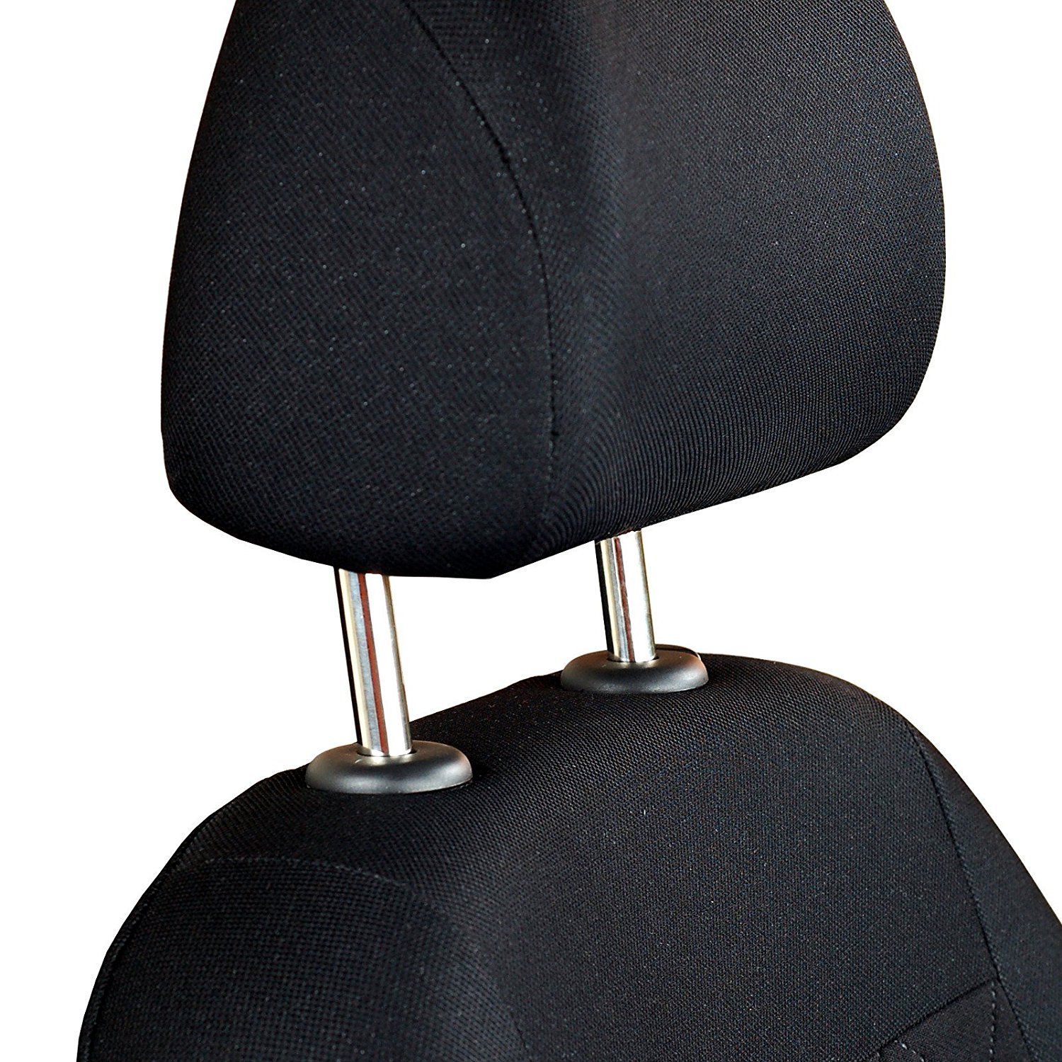 Housses de siège avant pour Kangoo - Pour sièges conducteur et passager, couleur premium noir, motif à carreaux pressés