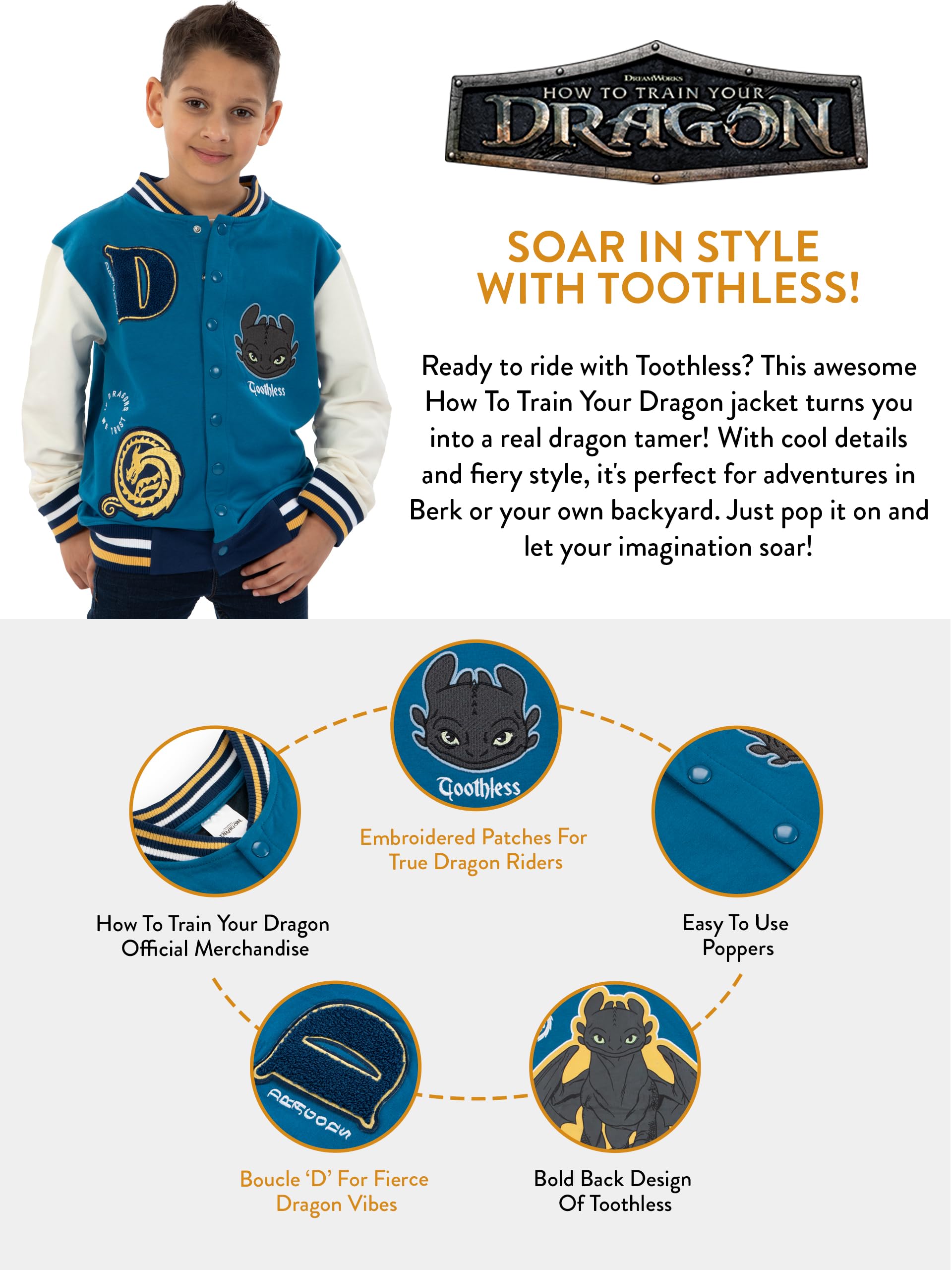 How To Train Your Dragon Blouson Bombardier, Veste Enfant Garcon Toothless, Blouson Garçon Dragon