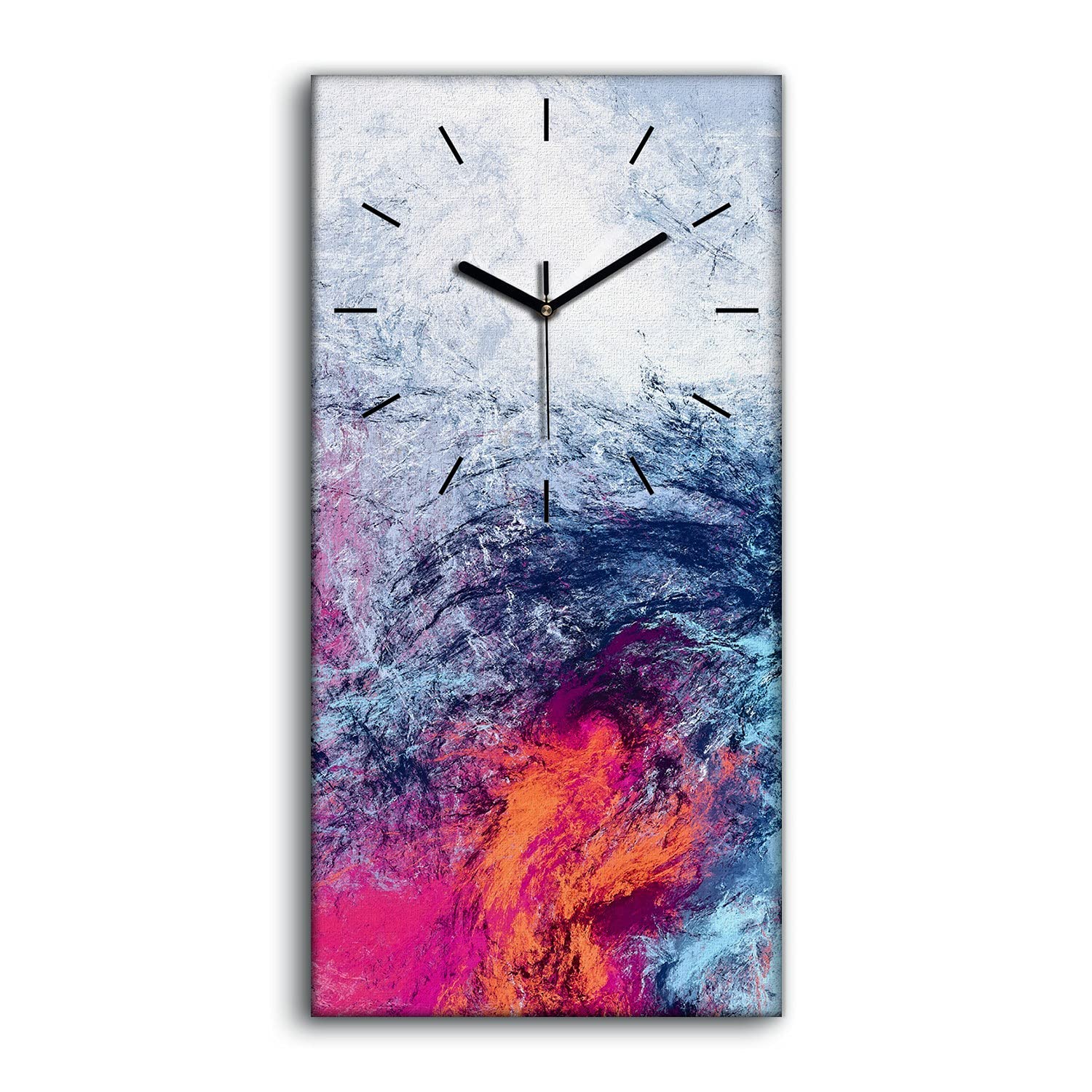 Horloge sur Toile Art Mural Contemporain 30x60 Image Nuages Futuristes Décoration Murale Salon