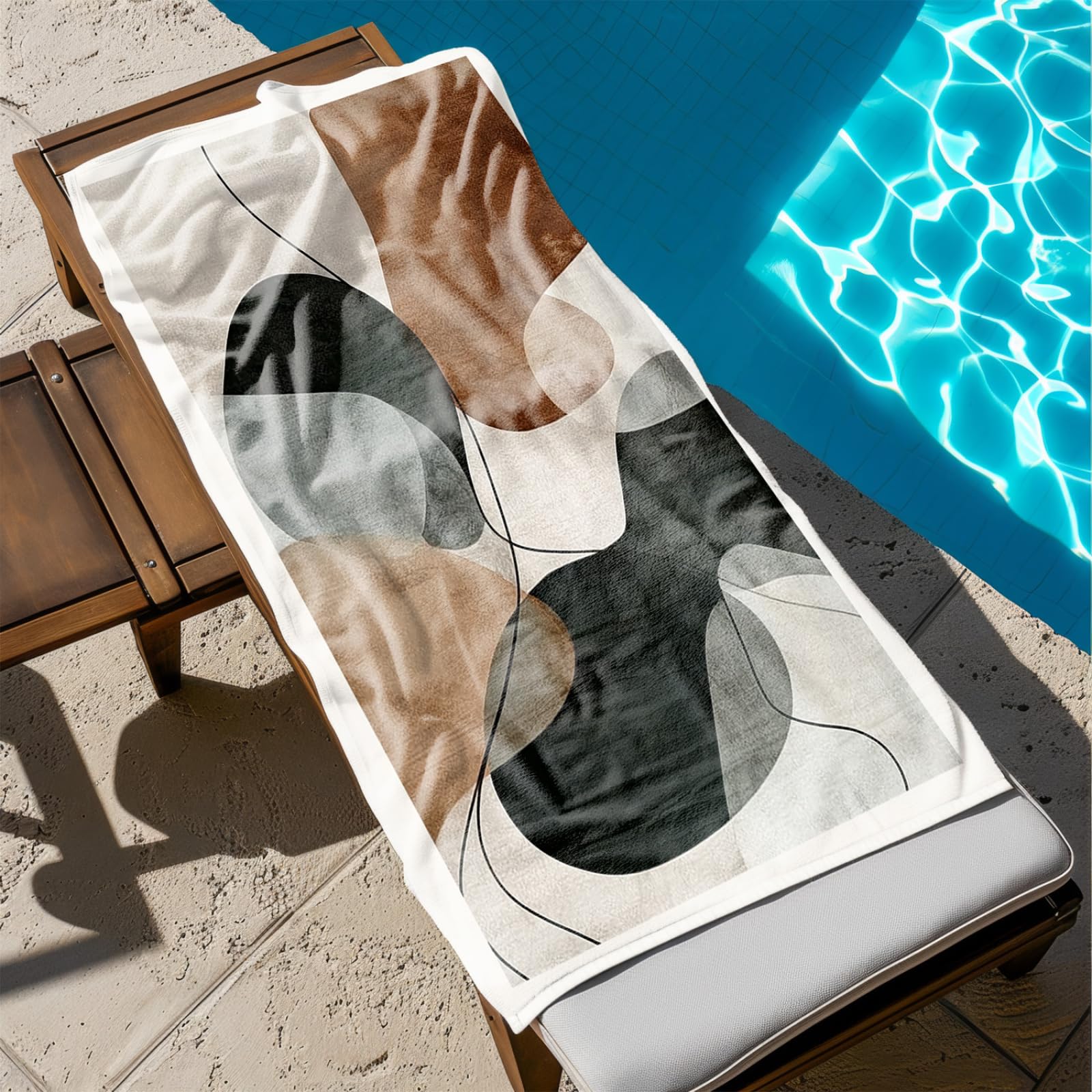 Générique Serviette de Plage 100X200 Graffiti Brun