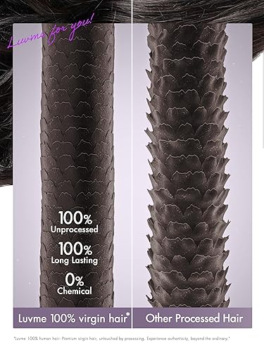 Miniatura 5 de LUVME HAIR Pelucas de encaje precortadas sin pegamento de 12 pulgadas de cabello humano prearrancado indetectable con cierre de encaje HD con raya