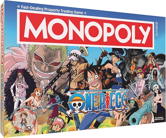 One Piece : Un Cadeau pour Certains Fans 9 81S61UhB0KL. AC SX679 Monopoly: One Piece Edition Board Game | Buy, Sell, Trade with Popular Characters from The Manga & Anime Series | Featuring 9 Miniature Tokens | Officially Licensed Merchandise and Collectible