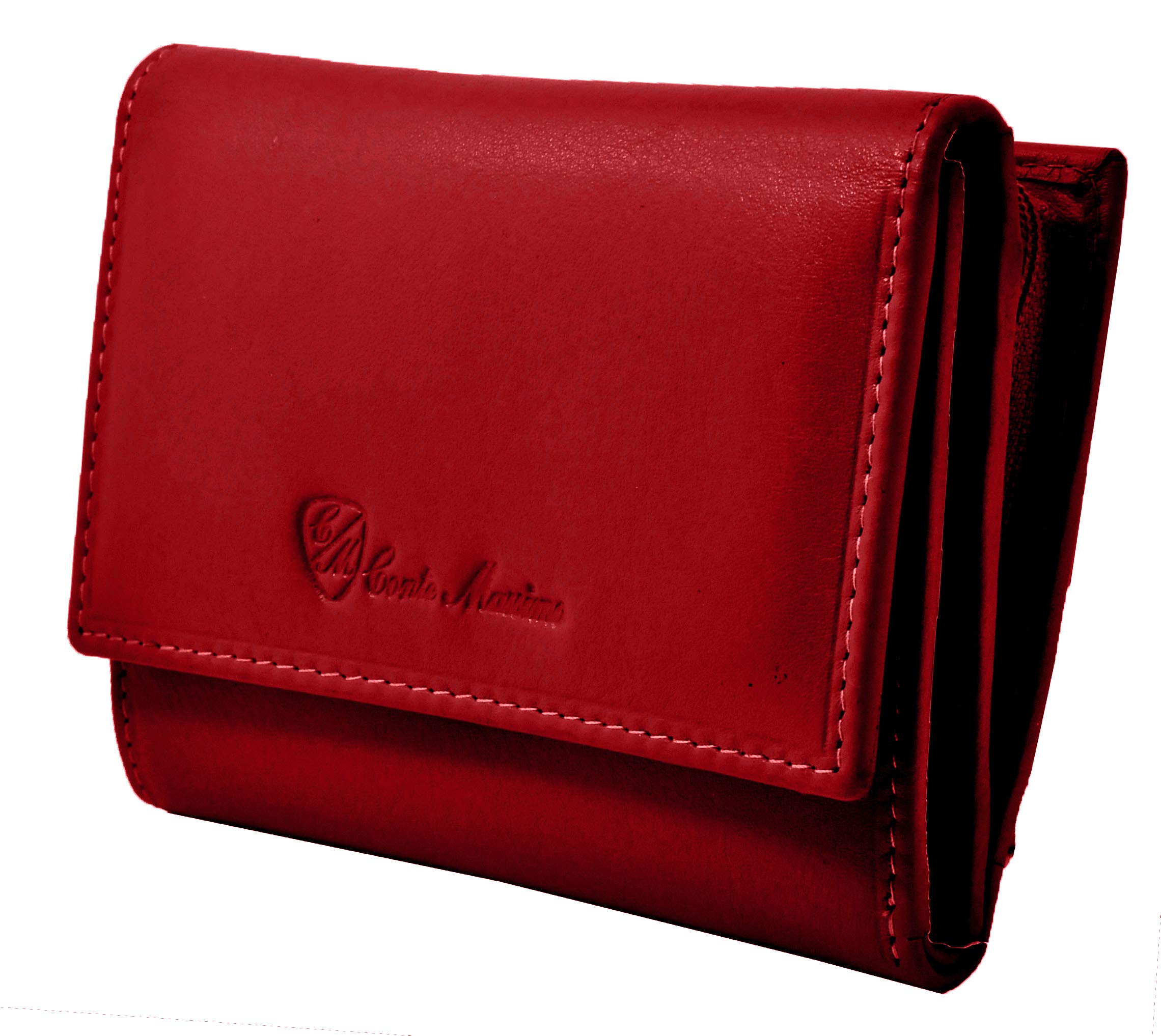 CONTE MASSIMO, Woman Small Wallet,Genuine Leather, with Purse, Stylish and Compact