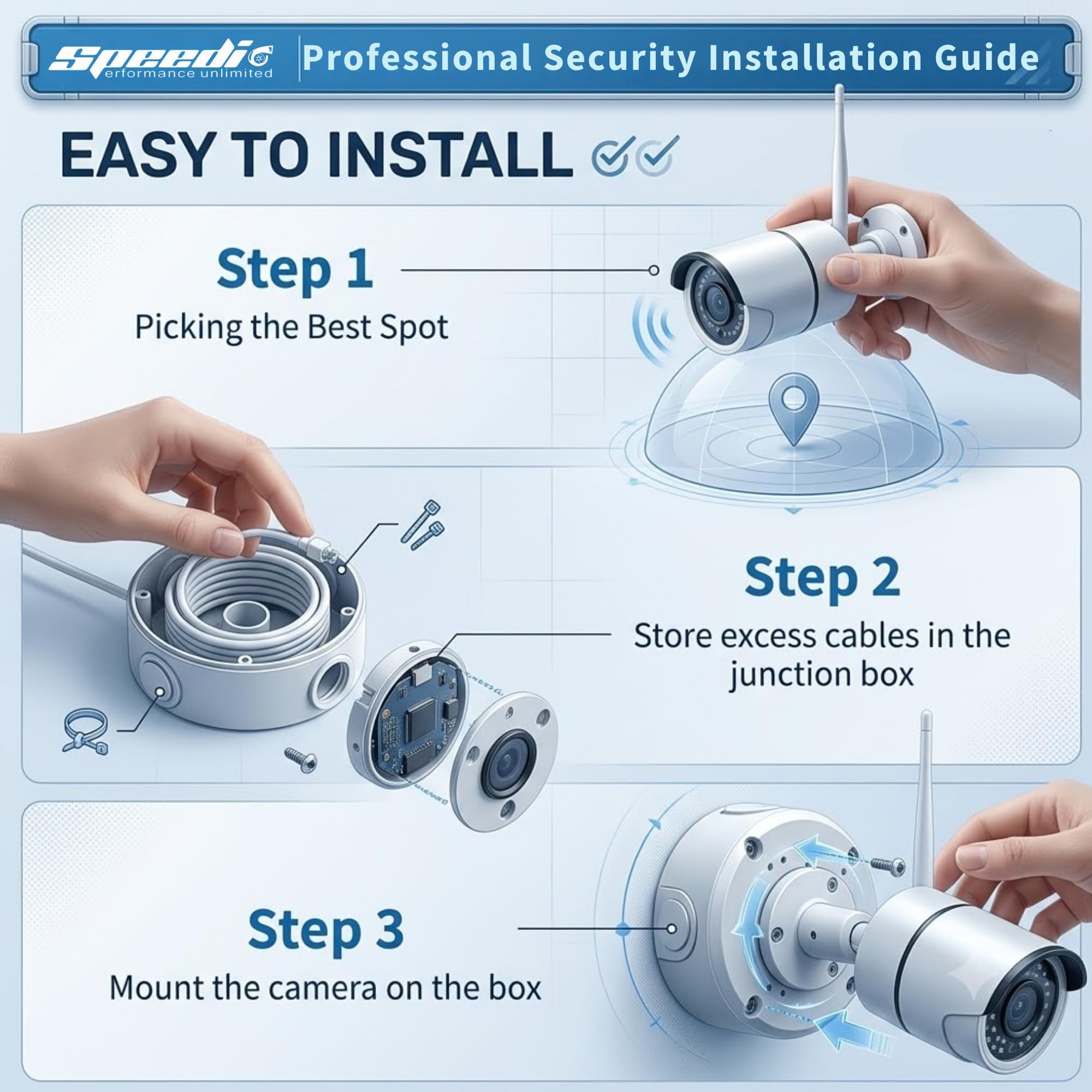 Speedio CCTV Junction Boxes - 5x5 Round -4 Speedio CCTV Junction Boxes - 5x5 Round -4