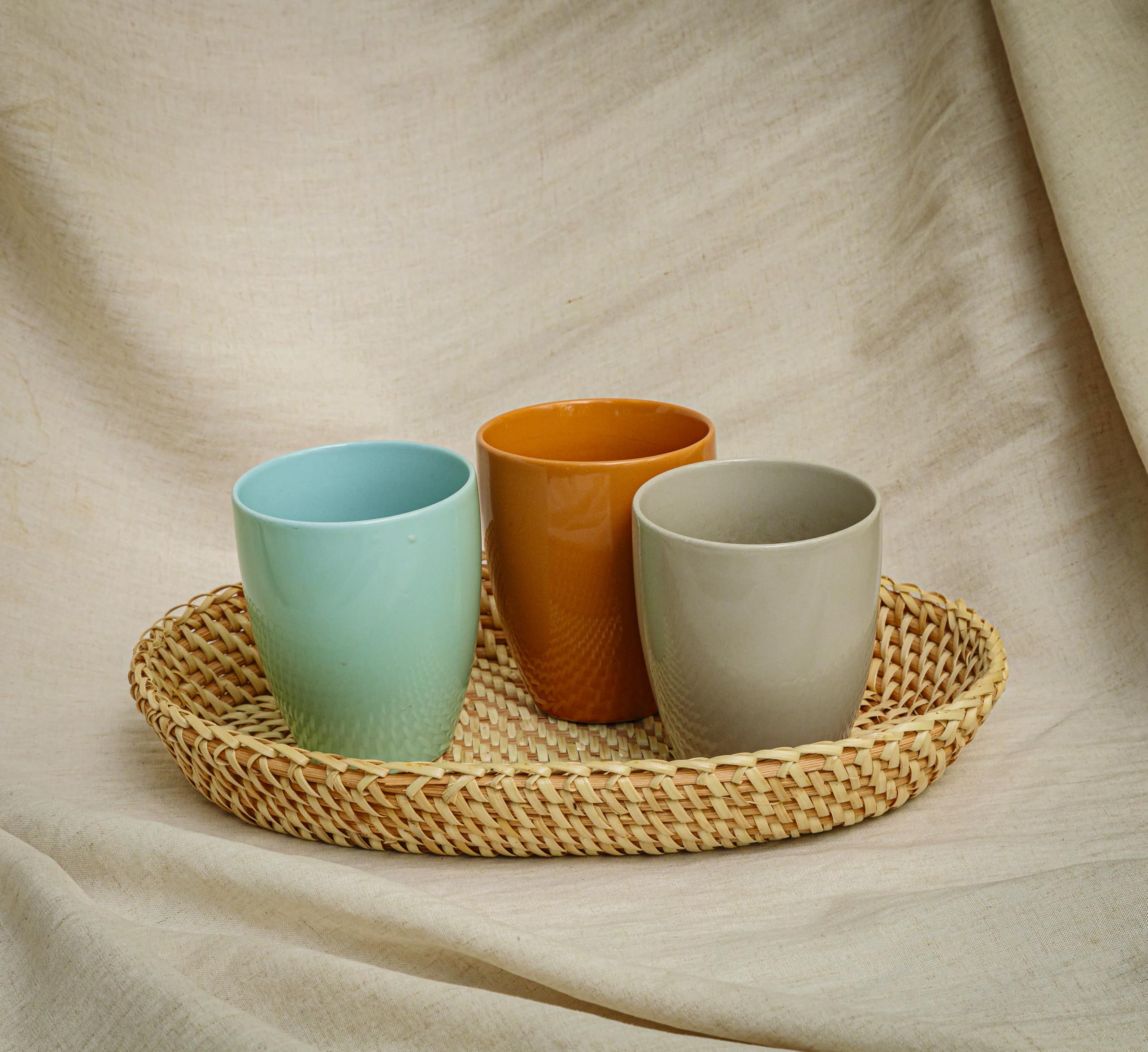 Corbeille à Pain Ovale En Rotin Pour Service 30,5 X 20,3 X 10