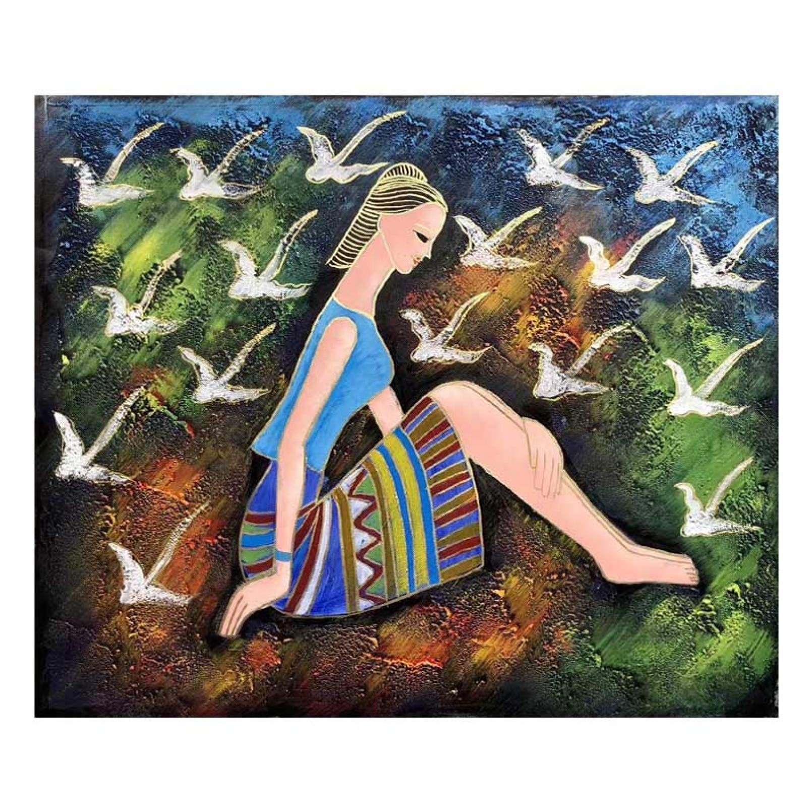 Art mural moderne avec cette peinture peinte à la main pour sublimer votre séjour
