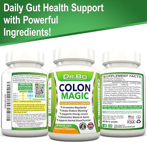 Vista 20 de Fórmula de desintoxicación de limpieza de colon – píldoras limpiadoras intestinales naturales para hinchazón intestinal y limpieza digestiva rápida