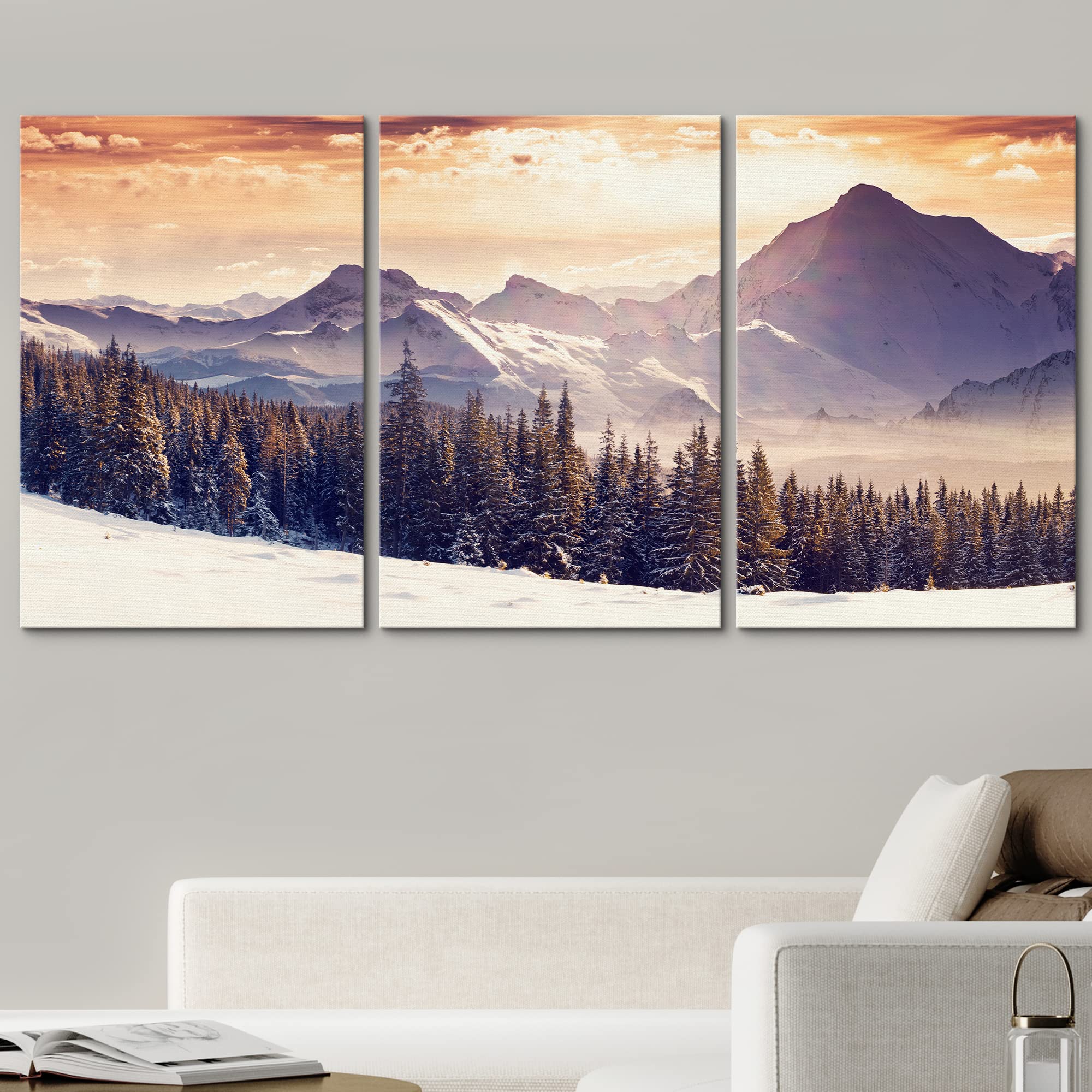 パネルアート 3枚 24 インチx 36 壁掛け 風景 インテリアアート