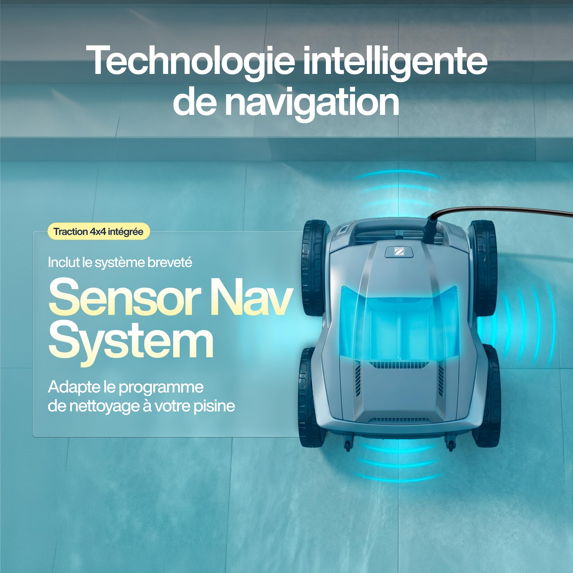 Zodiac Alpha 6600. Robot Nettoyeur de Fond avec Câble. App. Piscines jusqu'à 105m²