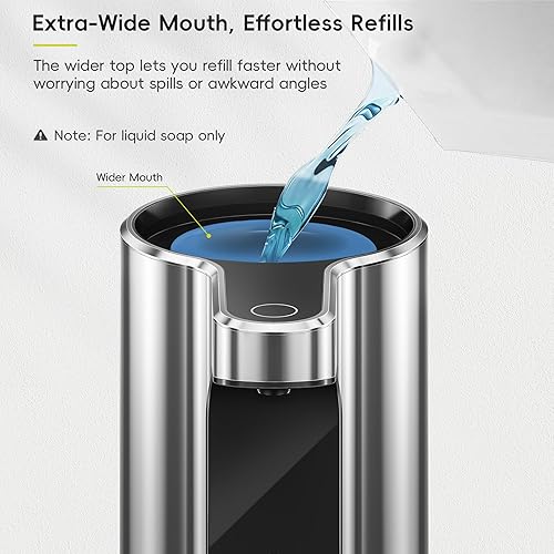 Miniatura 7 de EKO Aroma Pro - Dispensador automático de jabón líquido sin contacto de 13.5 onzas líquidas, dispensador de jabón para manos y platos recargable