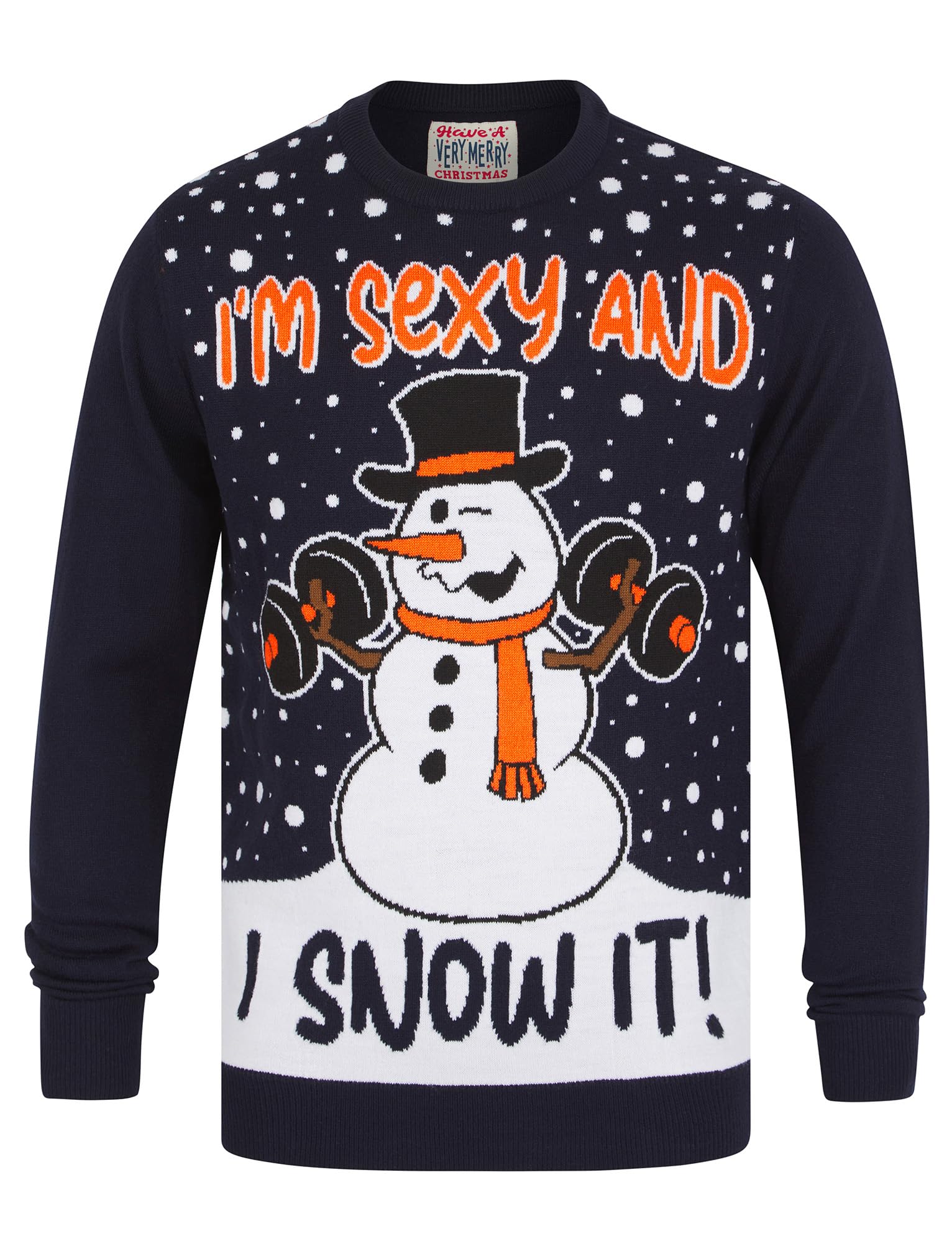 Tokyo Laundry Men's Snow It Motif Novelty Christmas Jumper