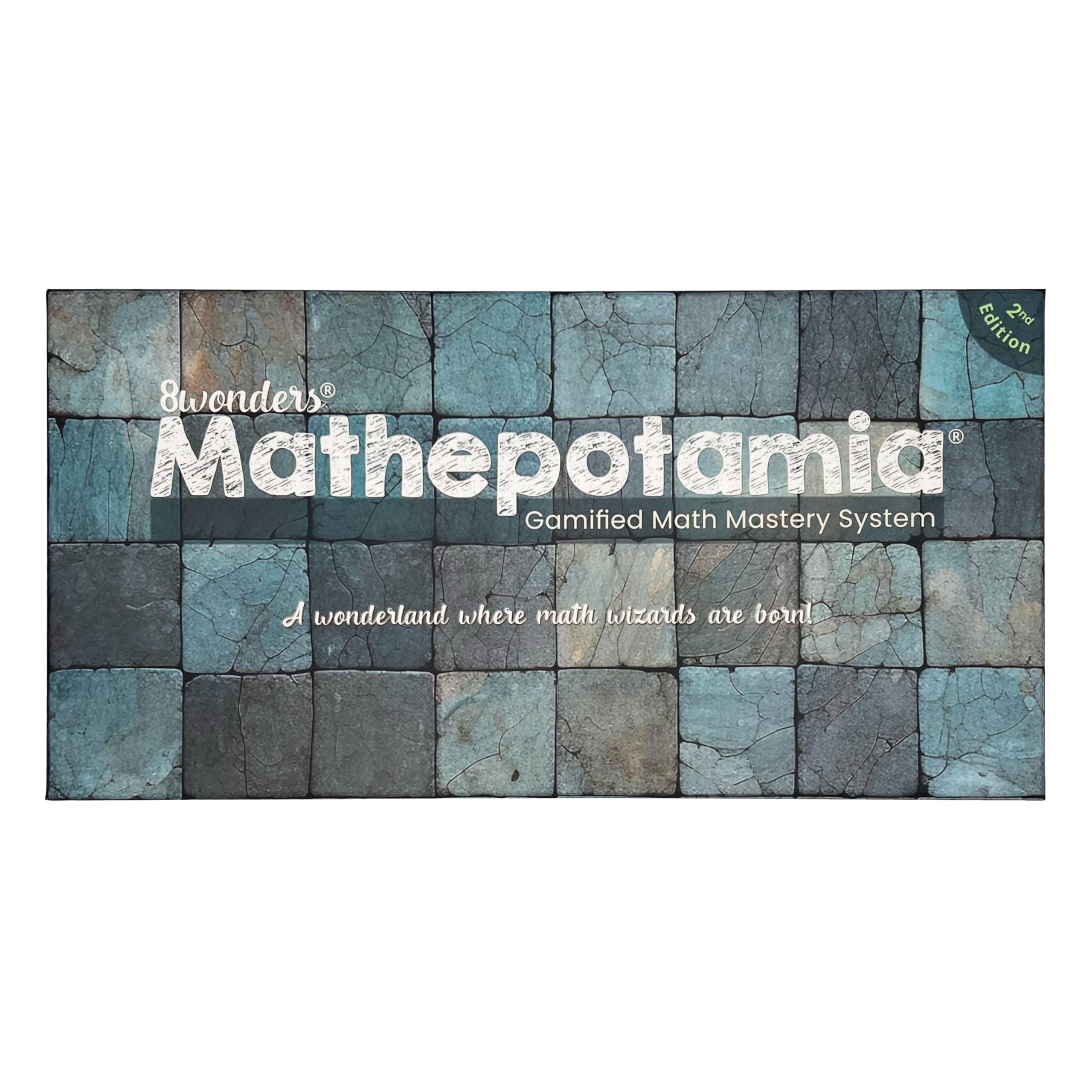 Mathepotamia gra matematyczna: obliczenia i tabliczka mnożenia z 4 poziomami i 7 trybami dla dzieci 5-9 lat | ćwiczenie matematyki i obliczeń w pamięci | gra planszowa szkoła podstawowa prezent