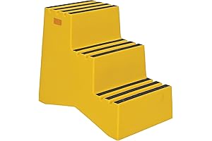 VST-3-Y Polyethylene Step Stool - Sturdy and Safe for Industrial Use