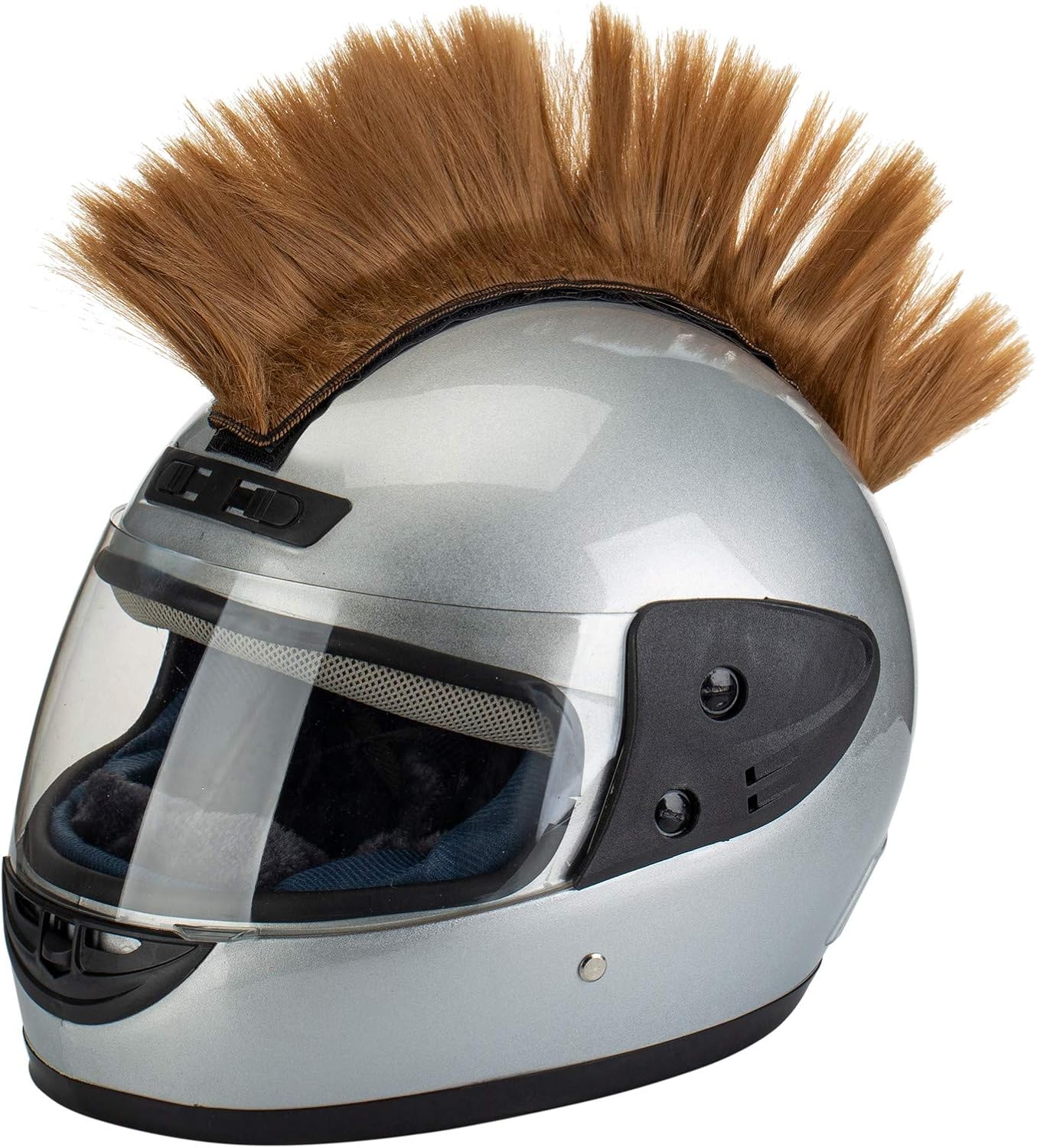 Helmet Mohawk Wigs Skinhead Patches Hairpiece for Motorcycle Cycling Scooters Polo Ski Snowboard Cosplay Costume