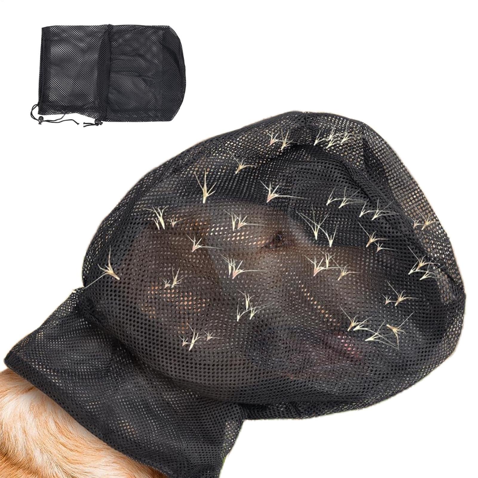 Pet Field Net, Dog Face Guard, Dog Protection Mask, Puppy Face Cover, D-og Head Protection Hood Guard, Breathable Mesh Head Protector, Lightweight Pet Muzzle For Camping