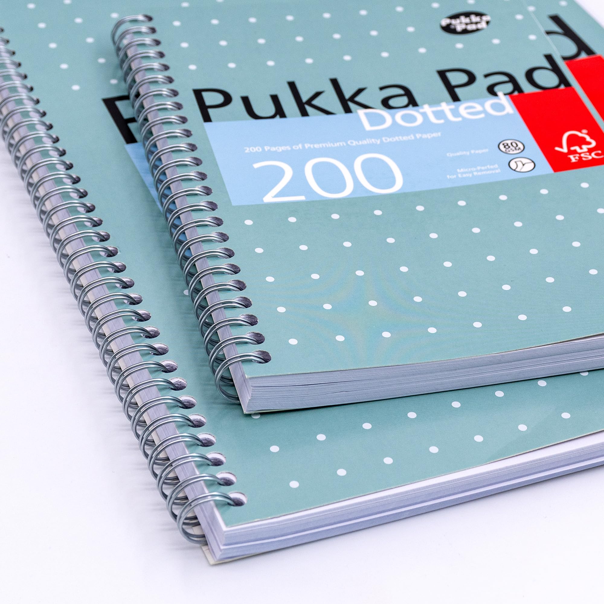Pukka Pad, A5 Gepunktetes Metallisches Jotta Buch für Graphing, Kunst, Bullet Journaling – 30er Pack – 21 x 14,8 cm – Drahtgebundenes Notizbuch mit 80 g/m² Papier – 4-Loch-Ränder und Perforation – 200