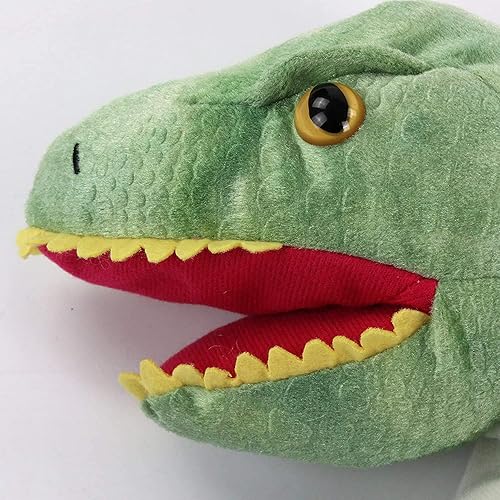 Miniatura 4 de HooYiiok Títeres de mano de dinosaurio de peluche, animal de peluche de dinosaurio, lindo juguete de peluche suave, gran regalo de cumpleaños para