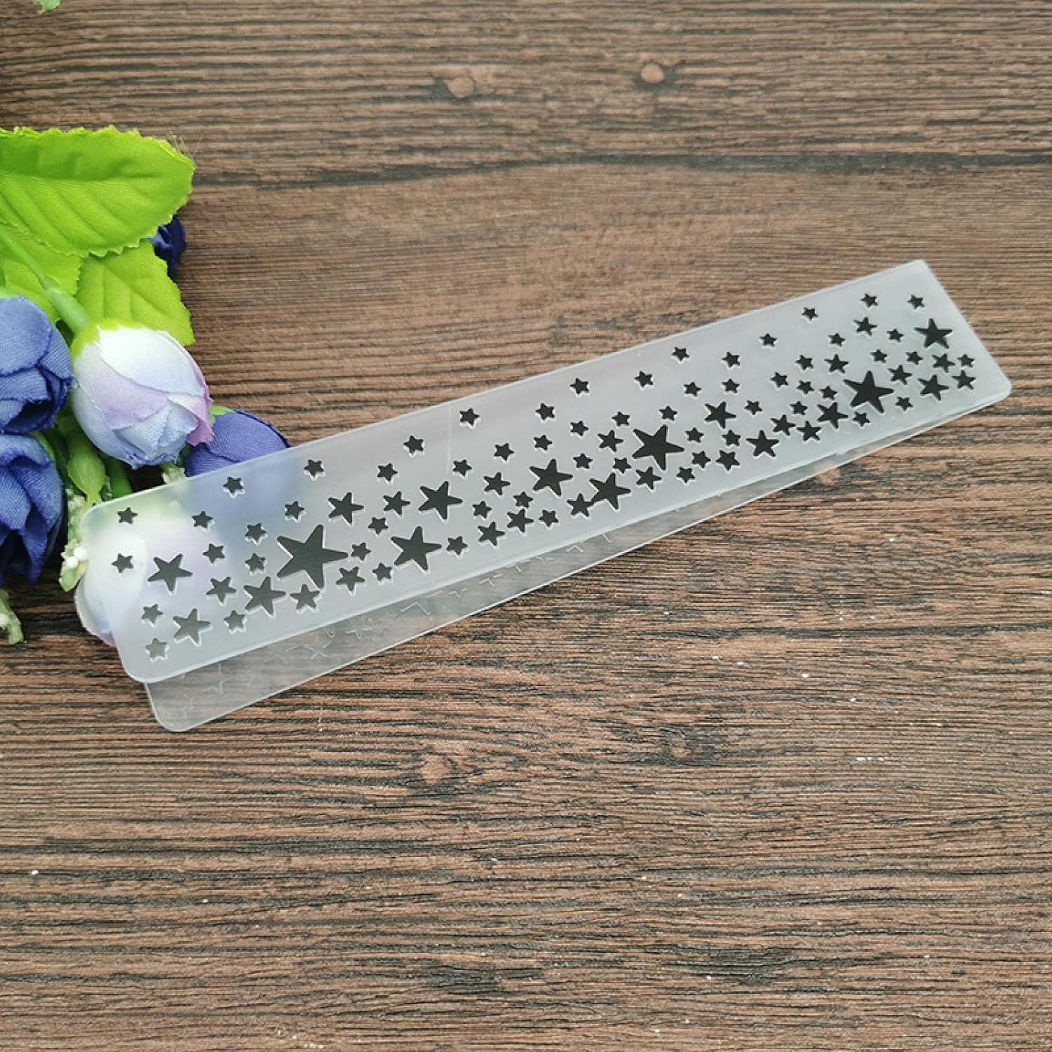 3D Plastic Embossing Folders, Embossing Folder 15 x 3 cm Star Geometric for Scrapbook DIY Album Card