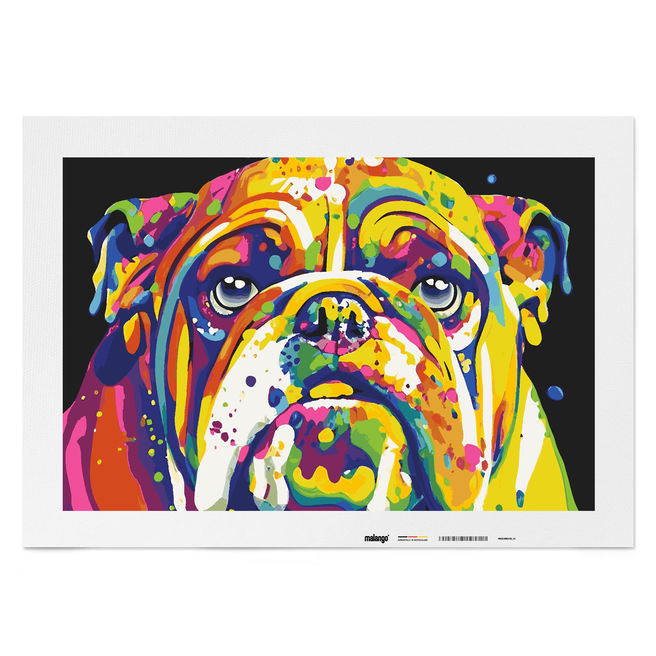 Malen nach Zahlen Erwachsene - Hund Heinrich 120 x 80 cm groß XXL Premium-Malset ohne Rahmen, Hergestellt in unserer Produktion in Deutschland, Kreative