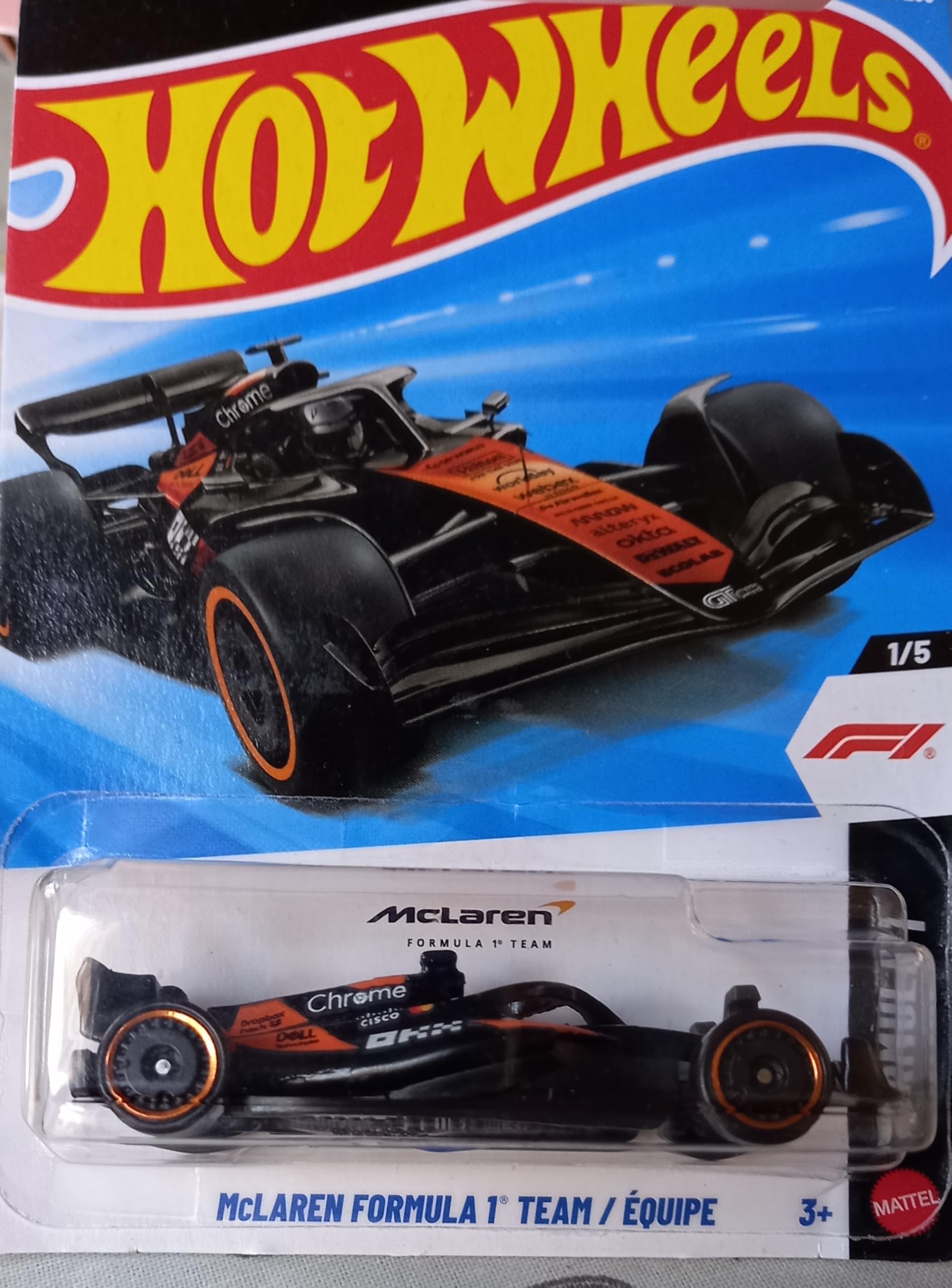 Hot Wheels McLaren Formula One Team [Black & Orange] F1 1/5, 20