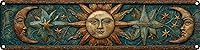 Vintage Sun and Moon Retro Tin Metal Sign - 4x16 Inch Wall Plaque for Home, Garage, Bar, Bathroom - Indoor Outdoor Decor