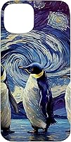 Vista 9 de Starry Night Famous Painting Style Penguins Case para iPhone 17
