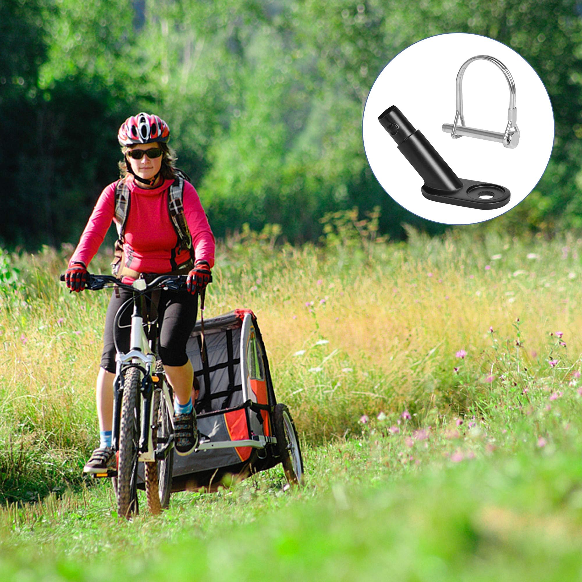 Attacco per Rimorchio Bicicletta, Gancio Universale per Traino Bici per Carico, Bambini e Cani