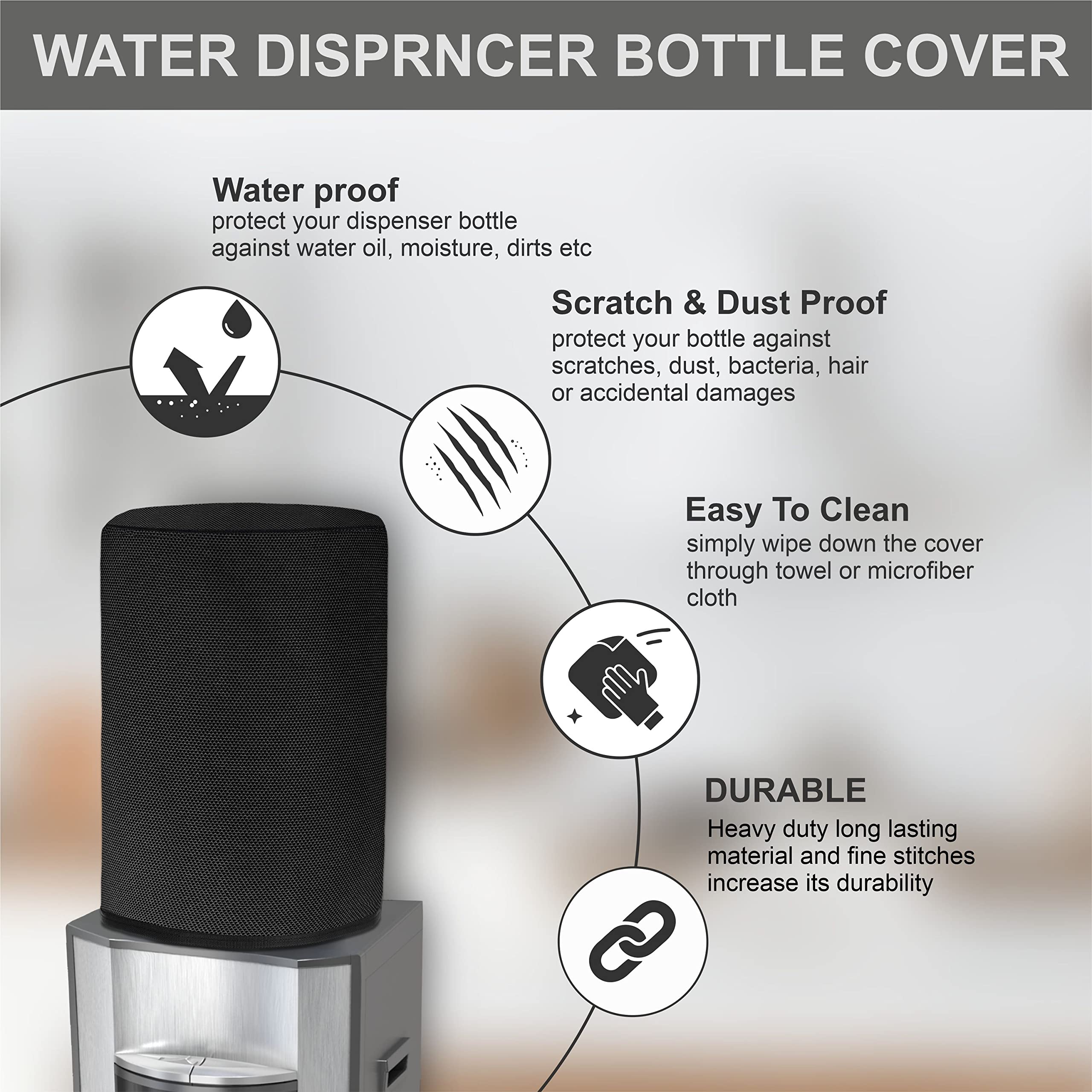 Blackpoll Dispenser Bottle Cover (Black) 1