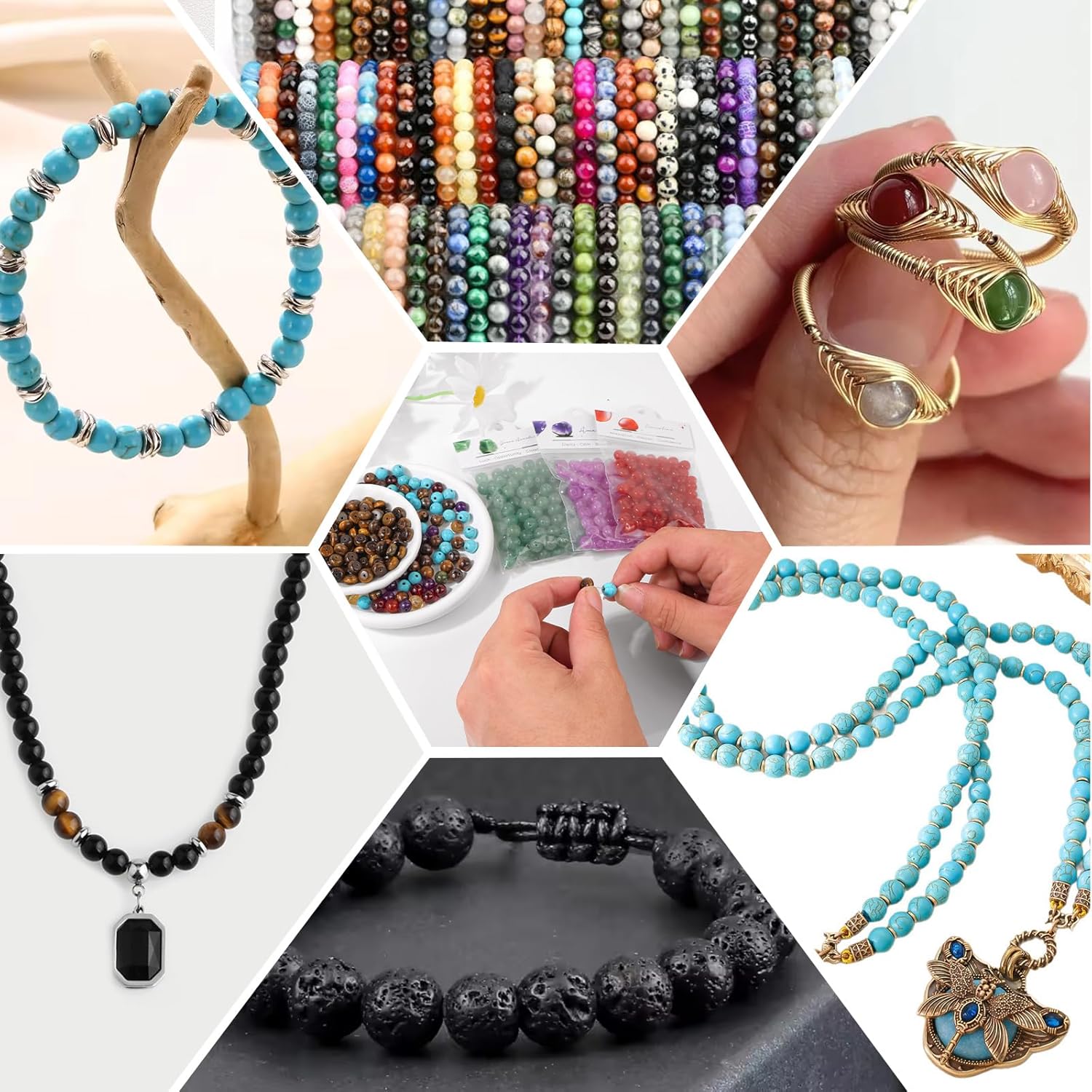 Raicegs 100pcs 8mm Selenite Beads Natural Gemstone Beads Round Loose Beads for Jewelry Making DIY Bracelets Necklace - Image 6