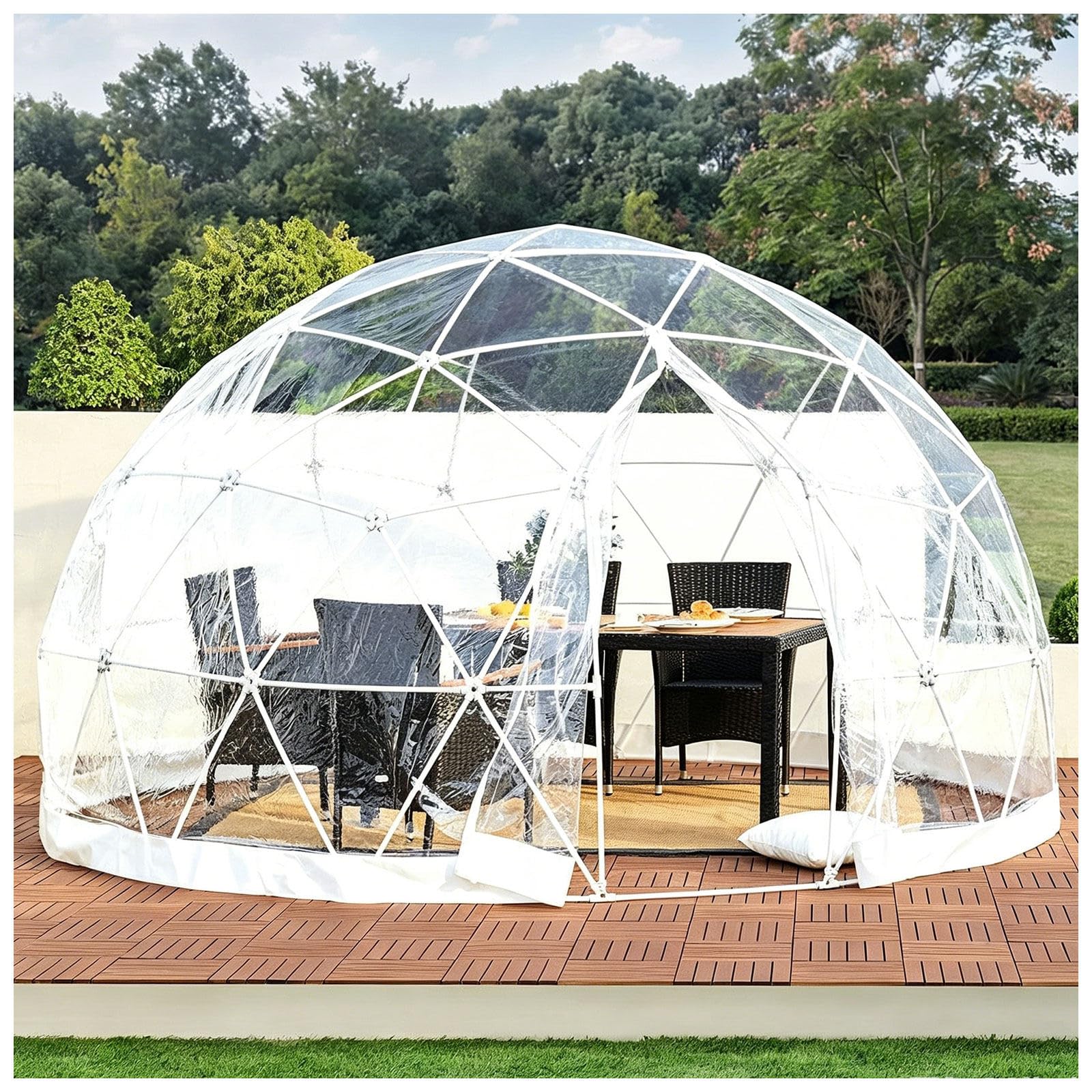 Namiot kopułowy geodezyjny 12 stóp z przezroczystego PVC igloo